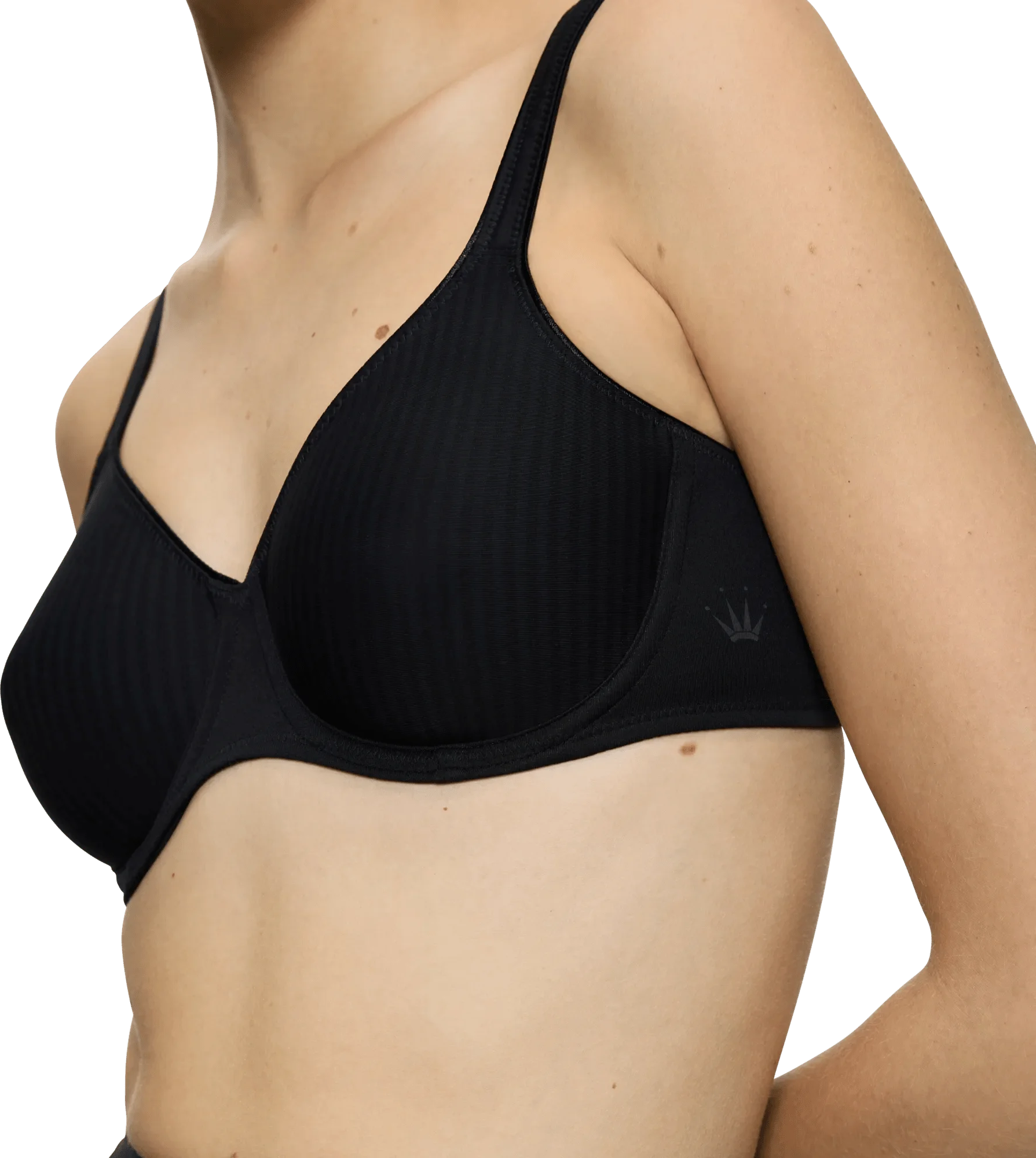 Triumph Modern Soft+Cotton BüGel-Bh, Ungepolstert, KomfortbüGel, Samt, Damen, Schwarz, 85E
