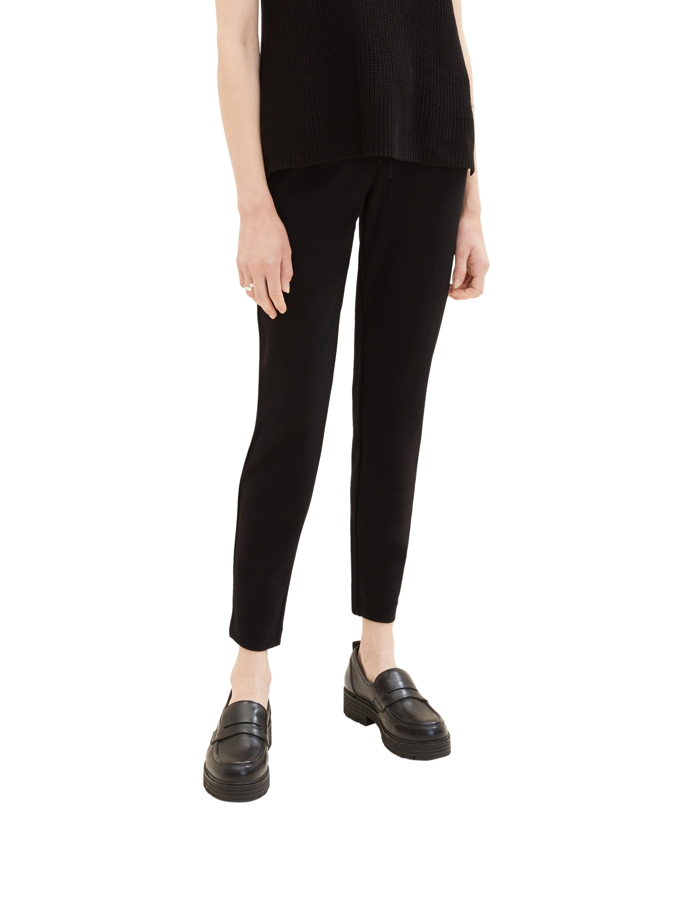 Tom Tailor Stoffhose, Tunnelzug, GüRtelschlaufen, FüR Damen, Schwarz, 34/32
