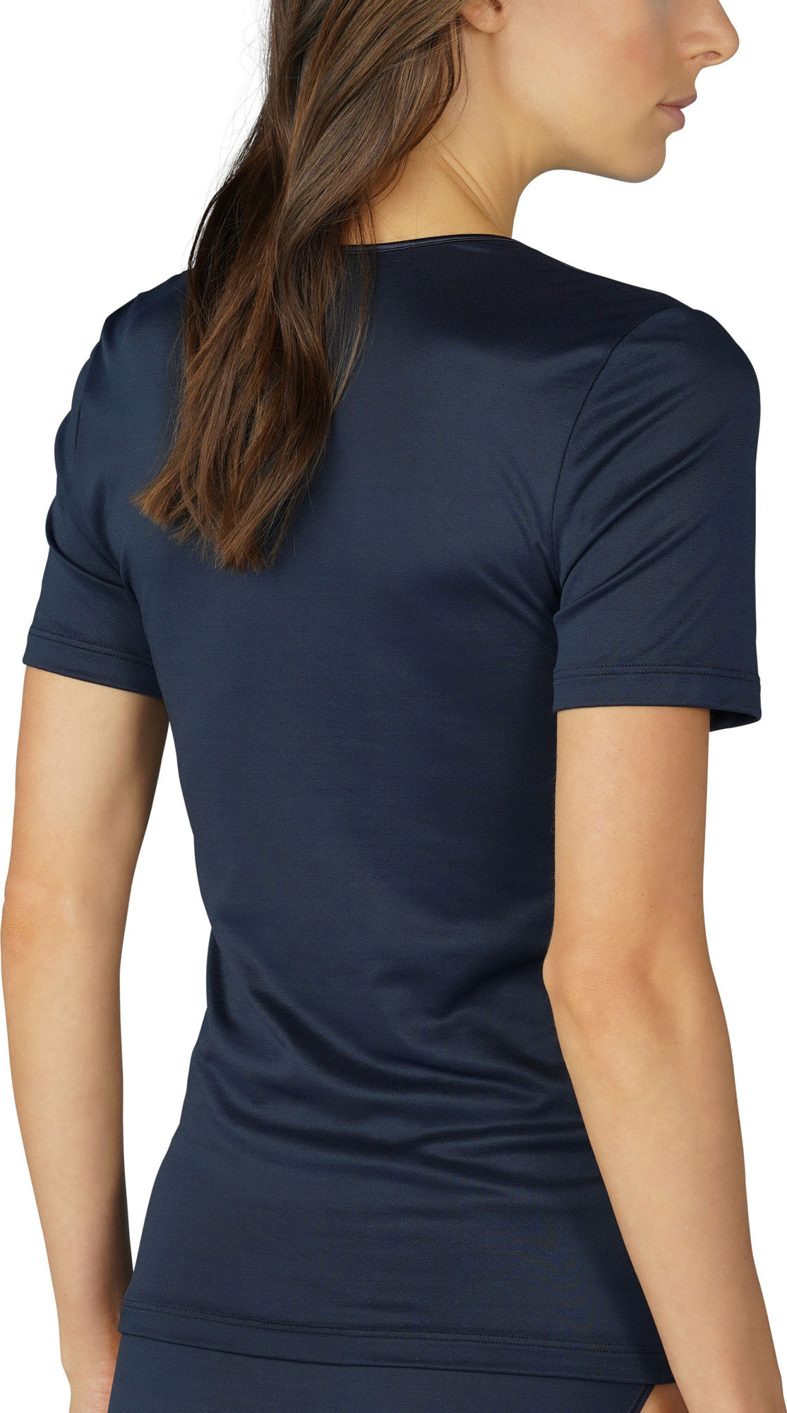 Mey Emotion T-Shirt, Satin, FüR Damen, Blau, 48