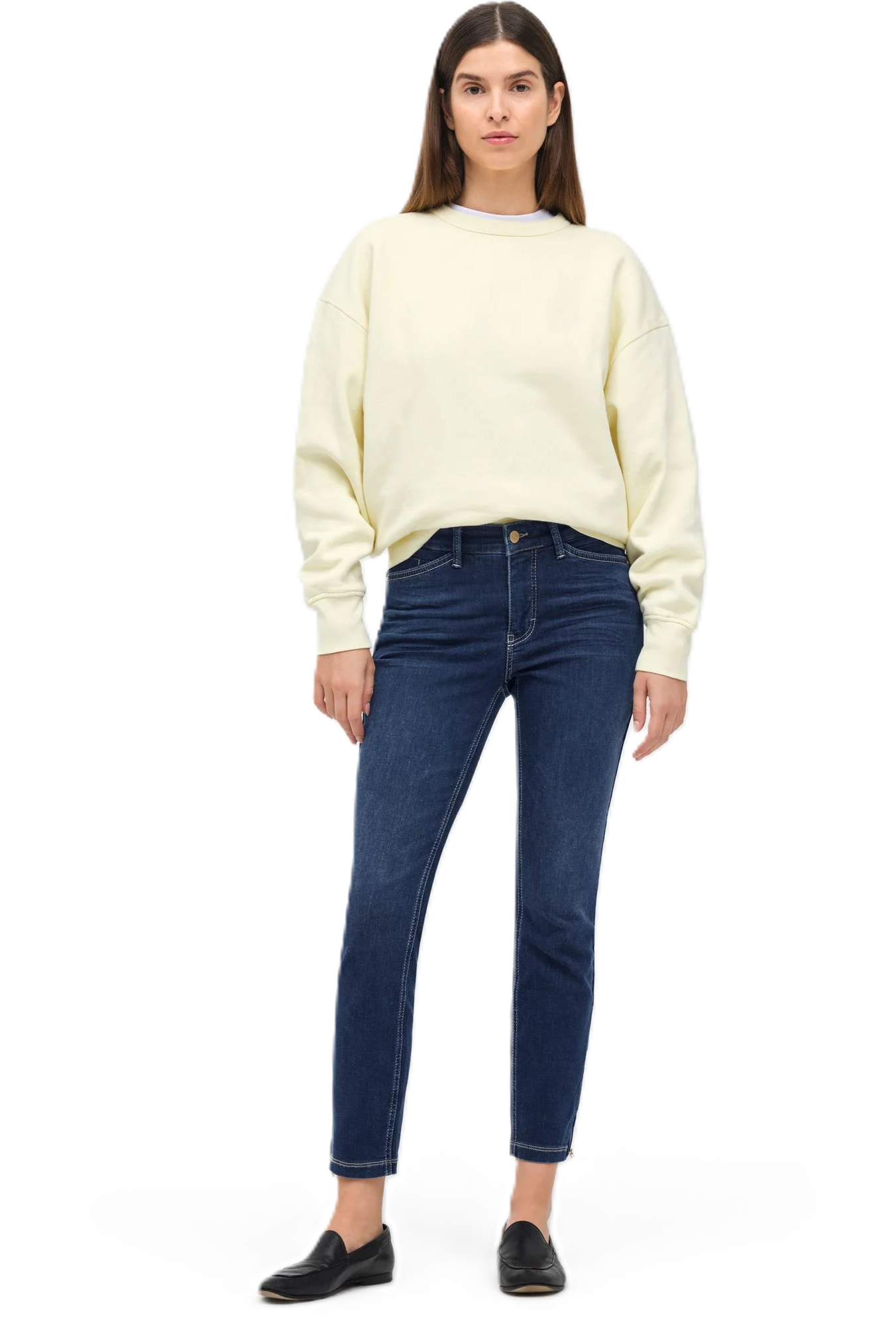 Mac Jeans "Dream Chic", 7/8-LäNge, Slim Fit, FüR Damen, Blau, 40/L27