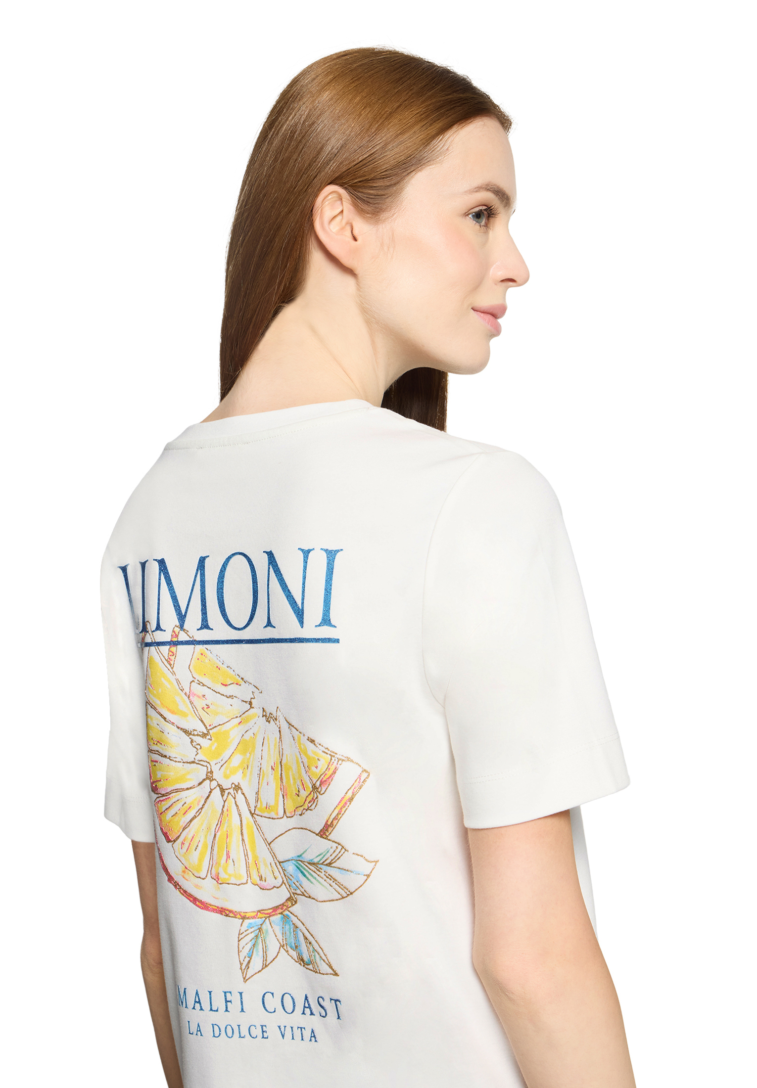 Cartoon T-Shirt, Baumwolle, FüR Damen, Weiß, 40