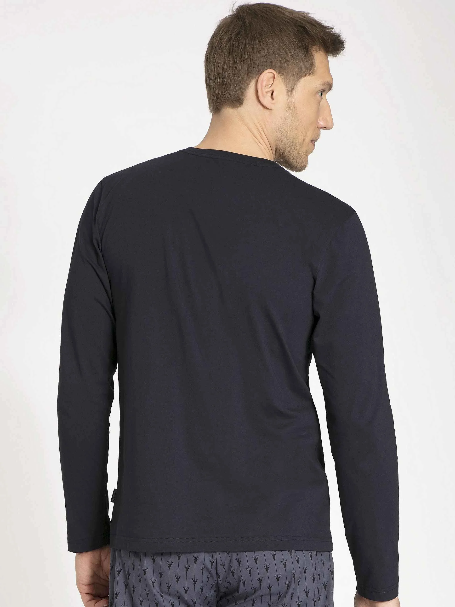Jockey® American Shirts Unterhemd, Baumwolle, Langarm, FüR Herren, Blau, Xl