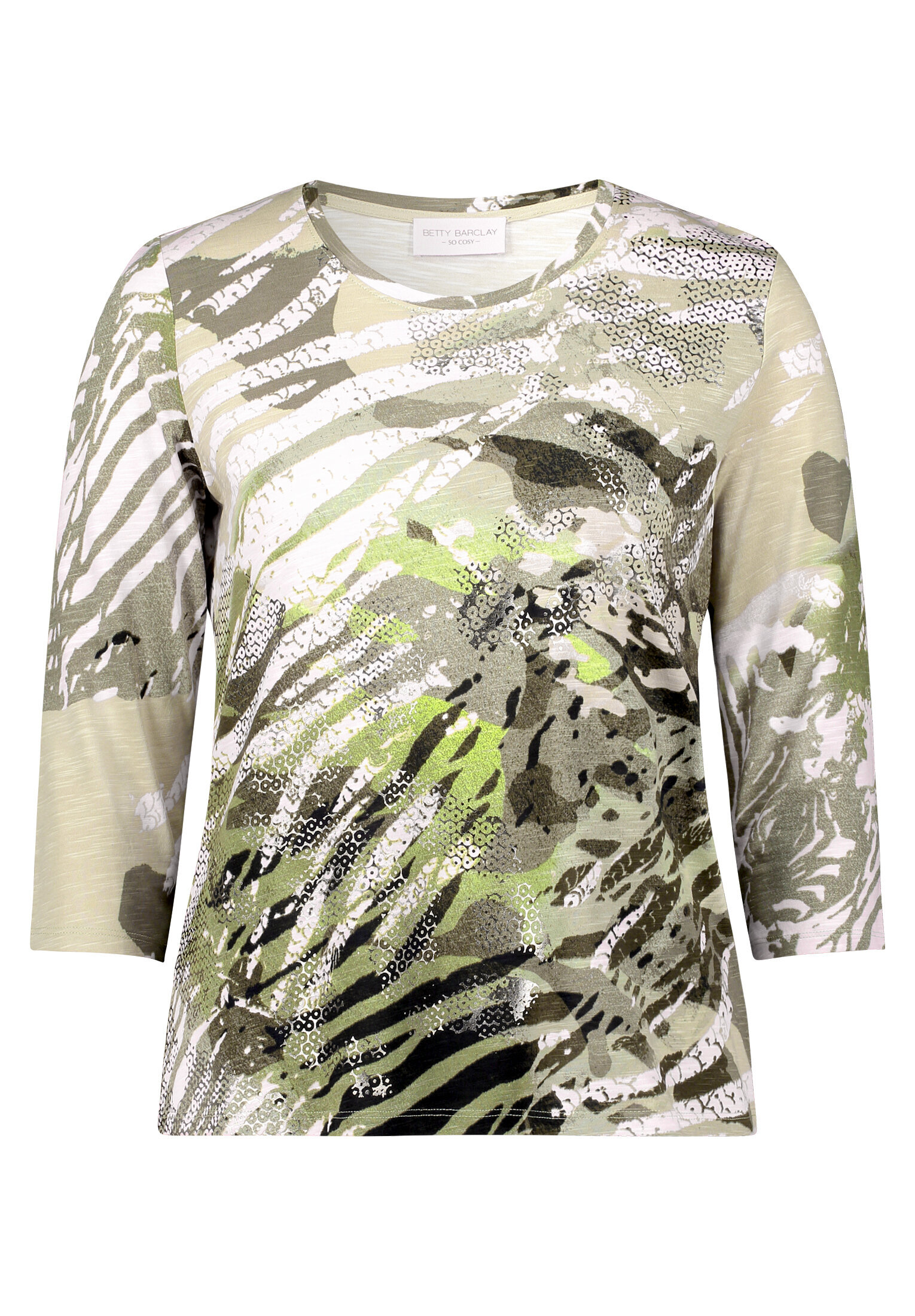 Betty Barclay Basic Shirt Mit Print, GrüN, 38