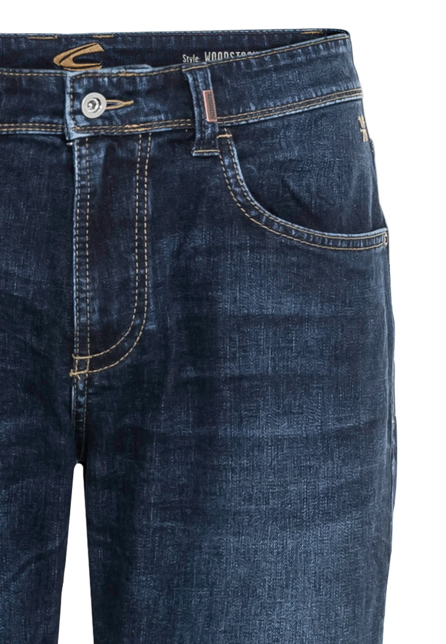 camel active 5-Pocket Jeans Aus Baumwolle, Relaxed Fit, Blau, 34/36