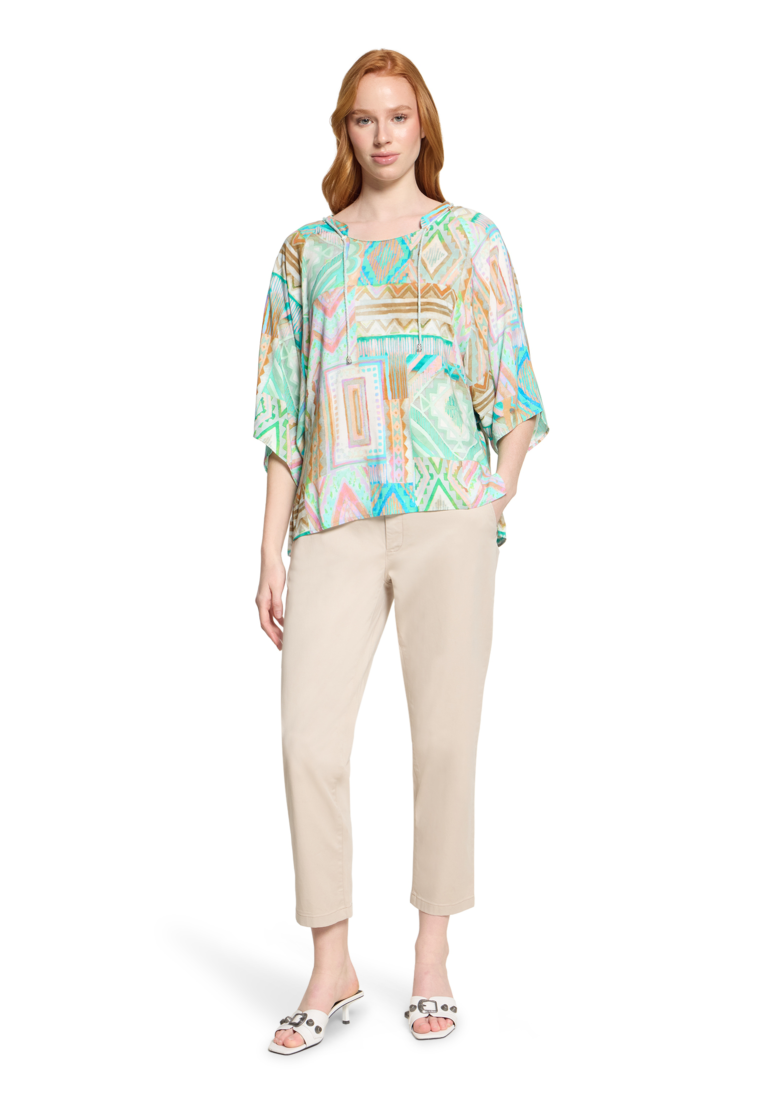 Cartoon Shirtbluse, Oversize, FüR Damen, GrüN, 42