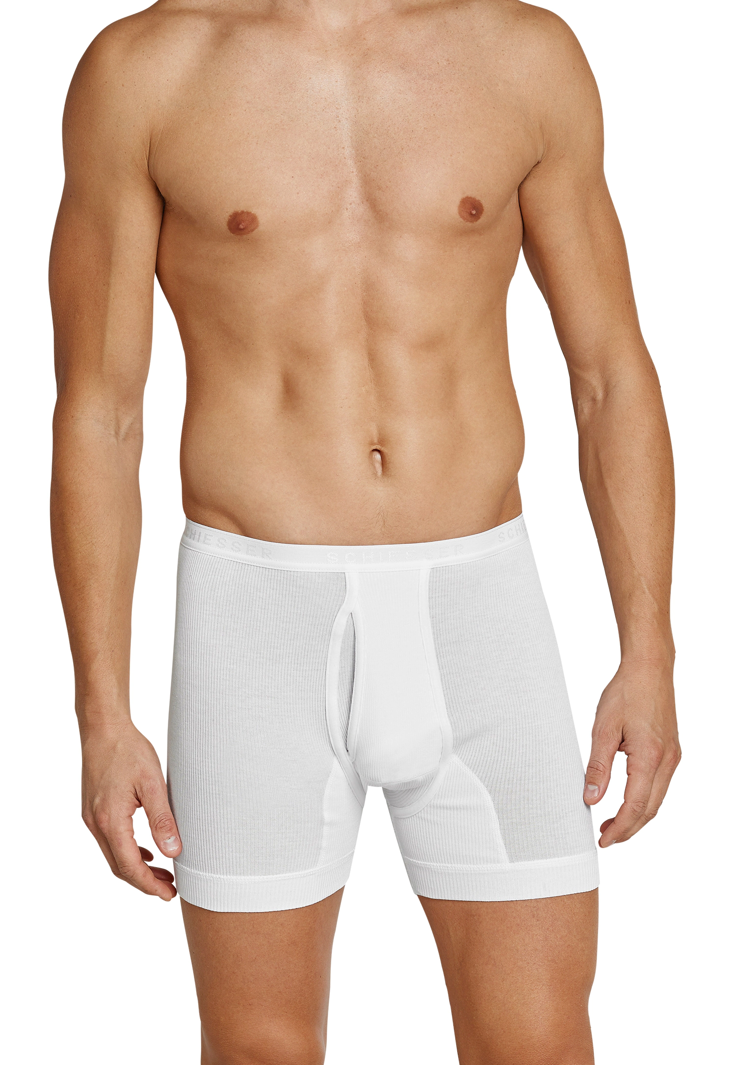 Schiesser Pants, Doppelripp, FüR Herren, Weiß, 5