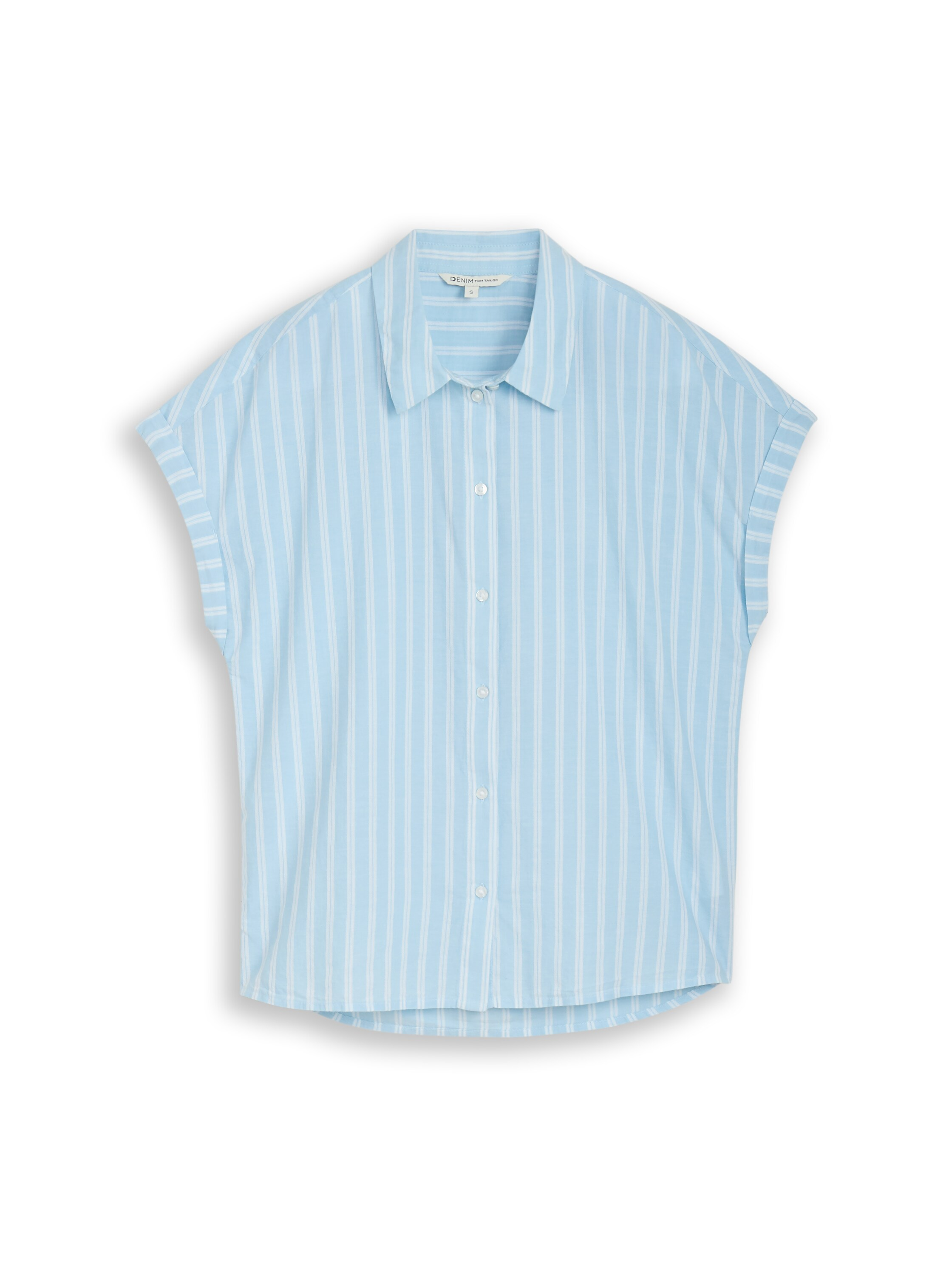 Denim TOM Tailor Hemdbluse, ÄRmelaufschlag, FüR Damen, Blau, S