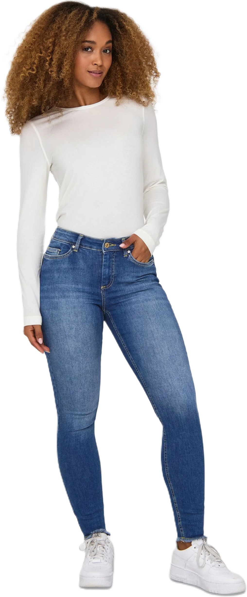 Only® Jeanshose, Skinny Fit, KnöChellang, FüR Damen, Blau, S/32