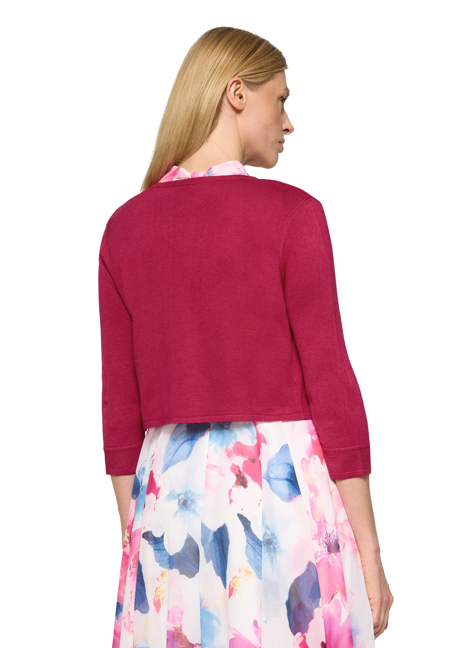 Vera Mont Strickjacke, 3/4-Arm, FüR Damen, Pink, M