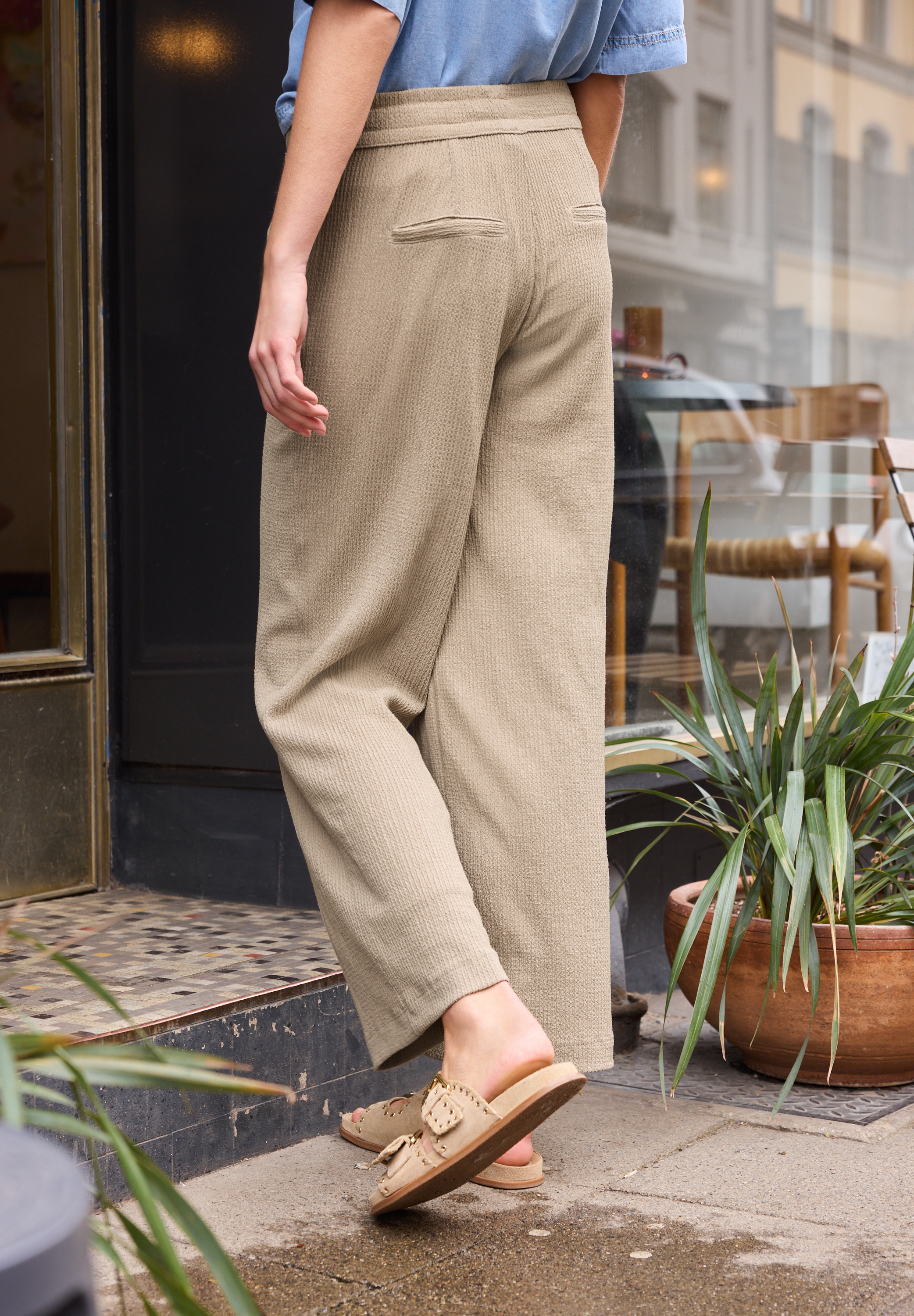 Street One Studio Stoffhose, Tunnelzug, FüR Damen, Beige, 42/30