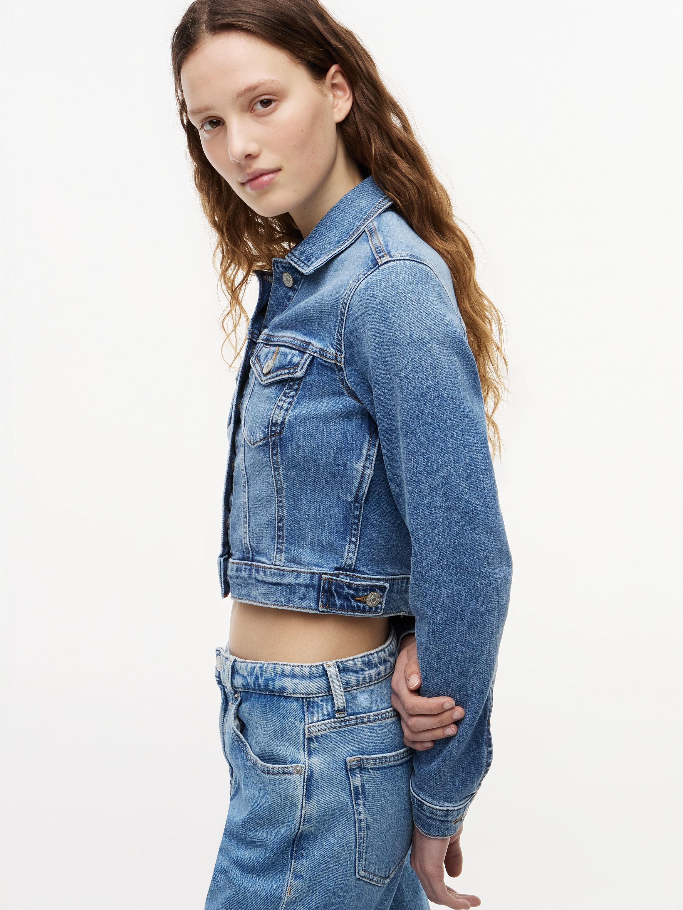 Tommy Jeans Jeansjacke, Brusttaschen, FüR Damen, Blau, M