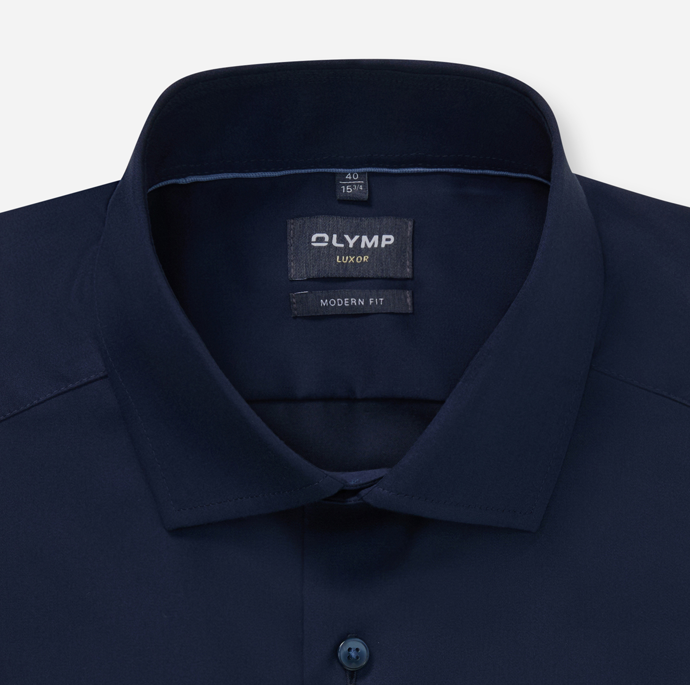 Olymp Freizeithemd Luxor, Modern Fit, Langarm, Kent-Kragen, FüR Herren, Blau, 44