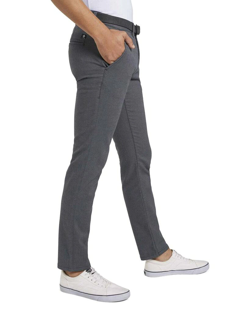 Denim Tom Tailor Chino, Uni, GüRtel, FüR Herren, Grau, W34/L34