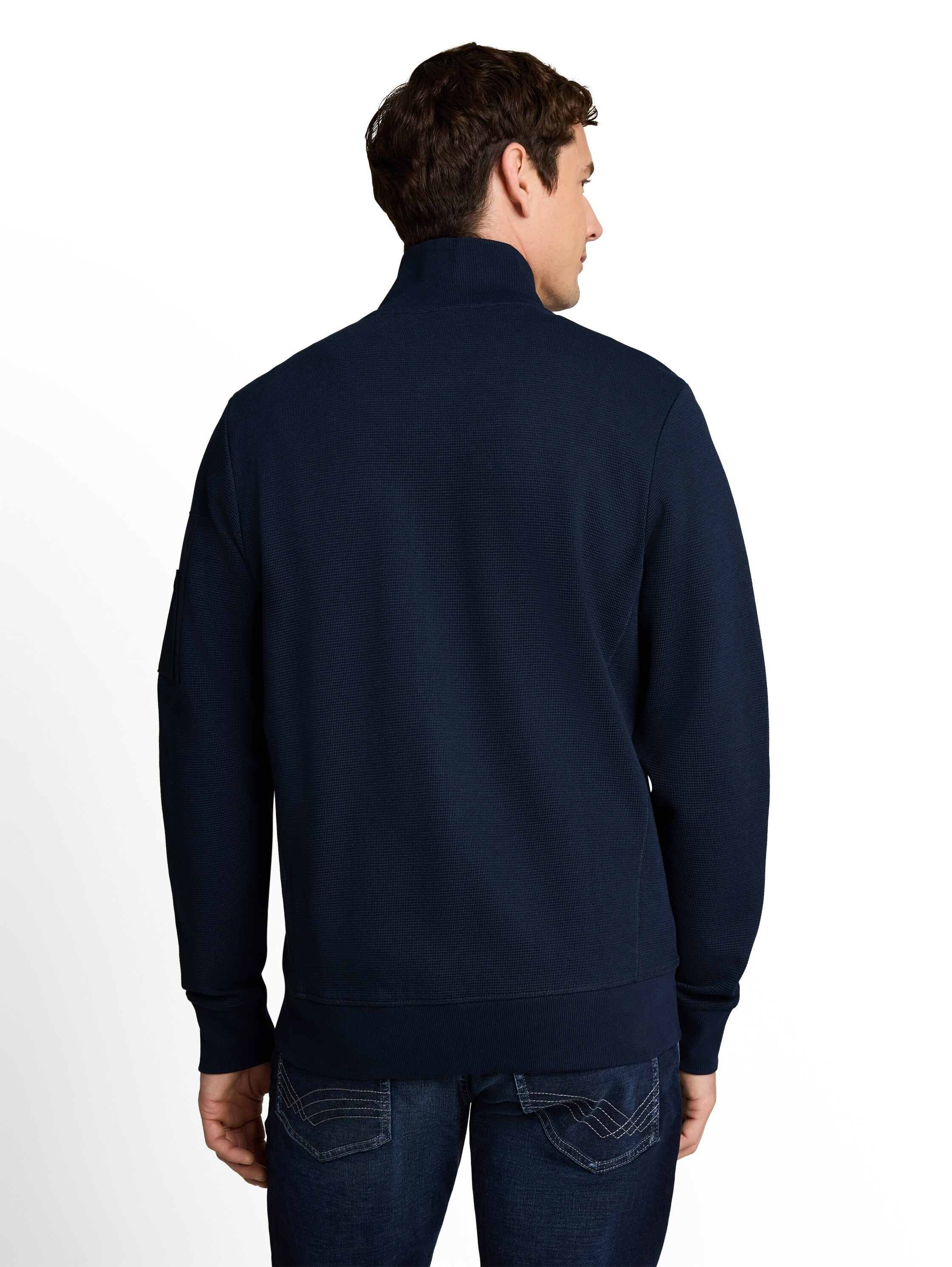 Tom Tailor Sweatjacke, Stehkragen, FüR Herren, Blau, M
