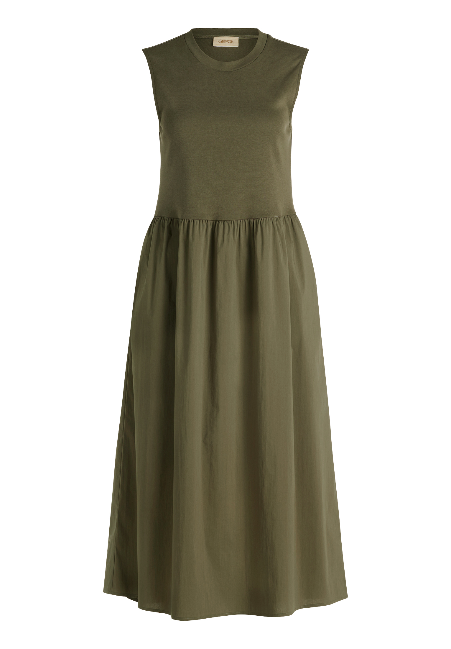 Cartoon Shirtkleid, U-Ausschnitt, FüR Damen, Braun, 46