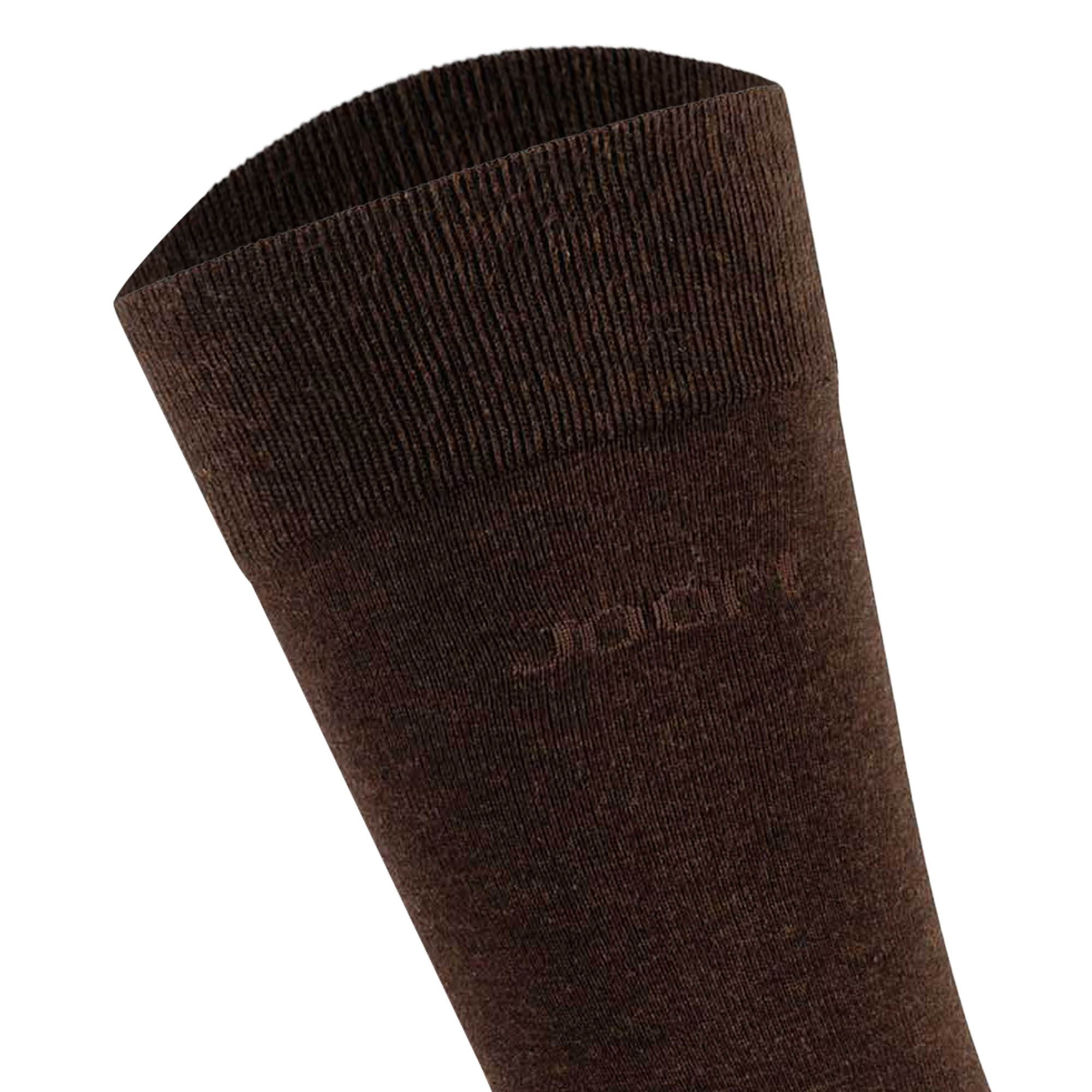 Joop! Unisex Socken, 2Er Pack - Premium Essential Organic Cotton Socks, Logo, Einfarbig, Braun, 39-42