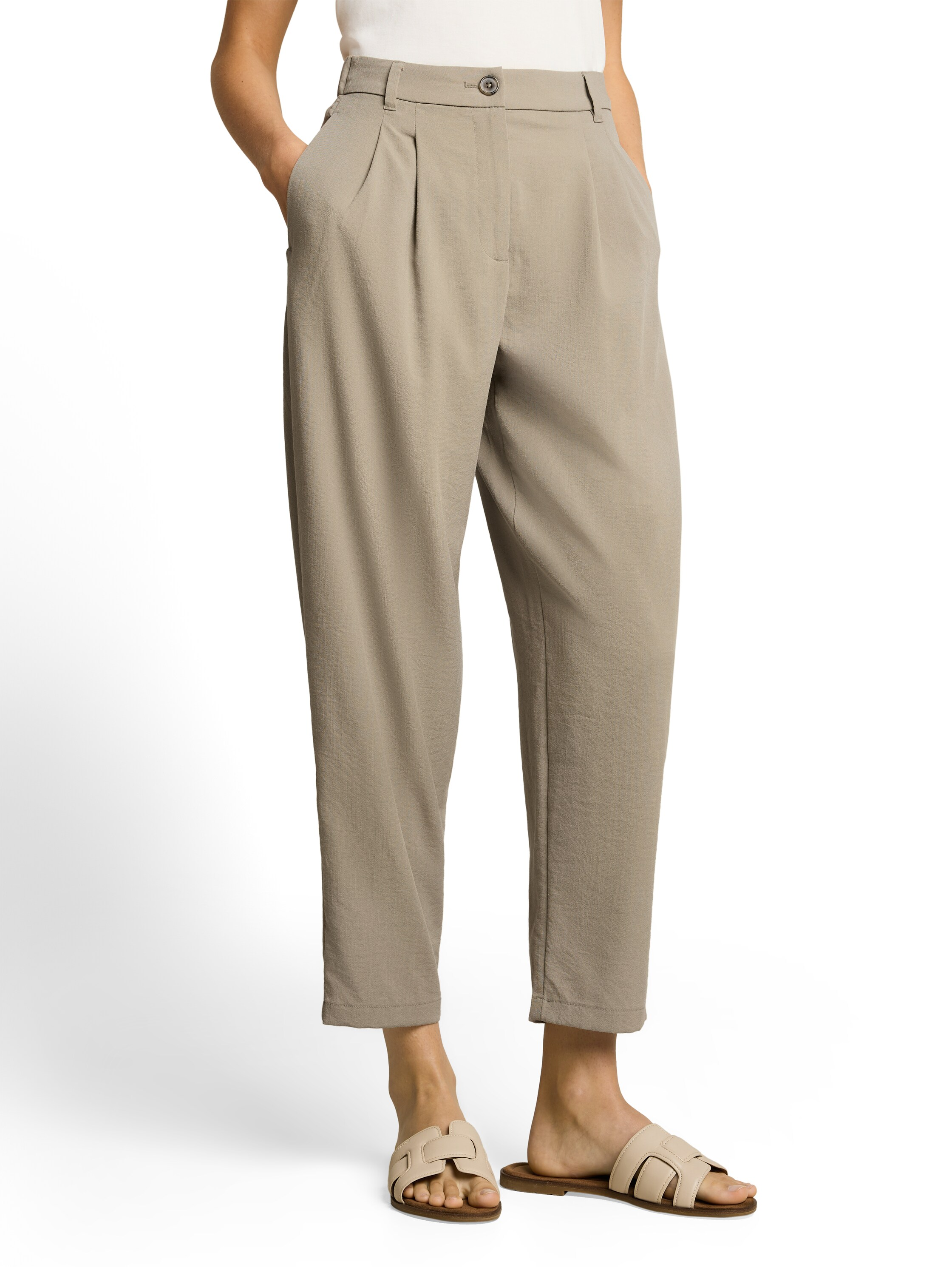Tom Tailor Stoffhose, Cropped, FüR Damen, Beige, 40/28