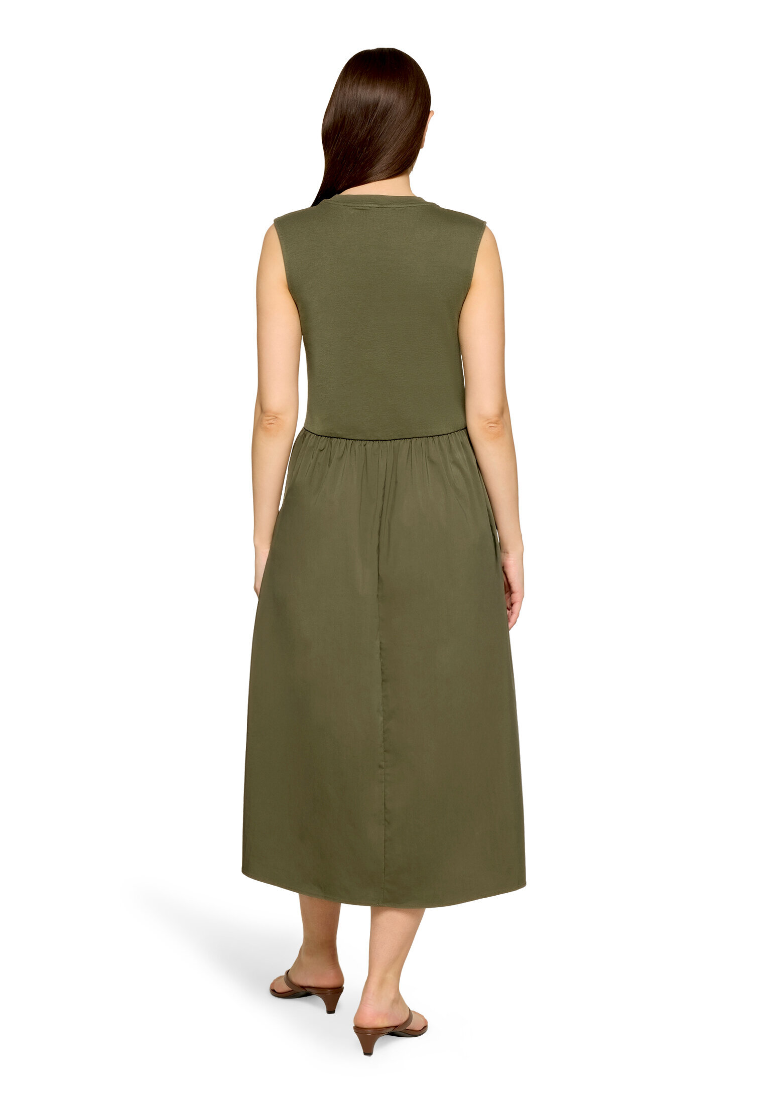 Cartoon Shirtkleid, U-Ausschnitt, FüR Damen, Braun, 44