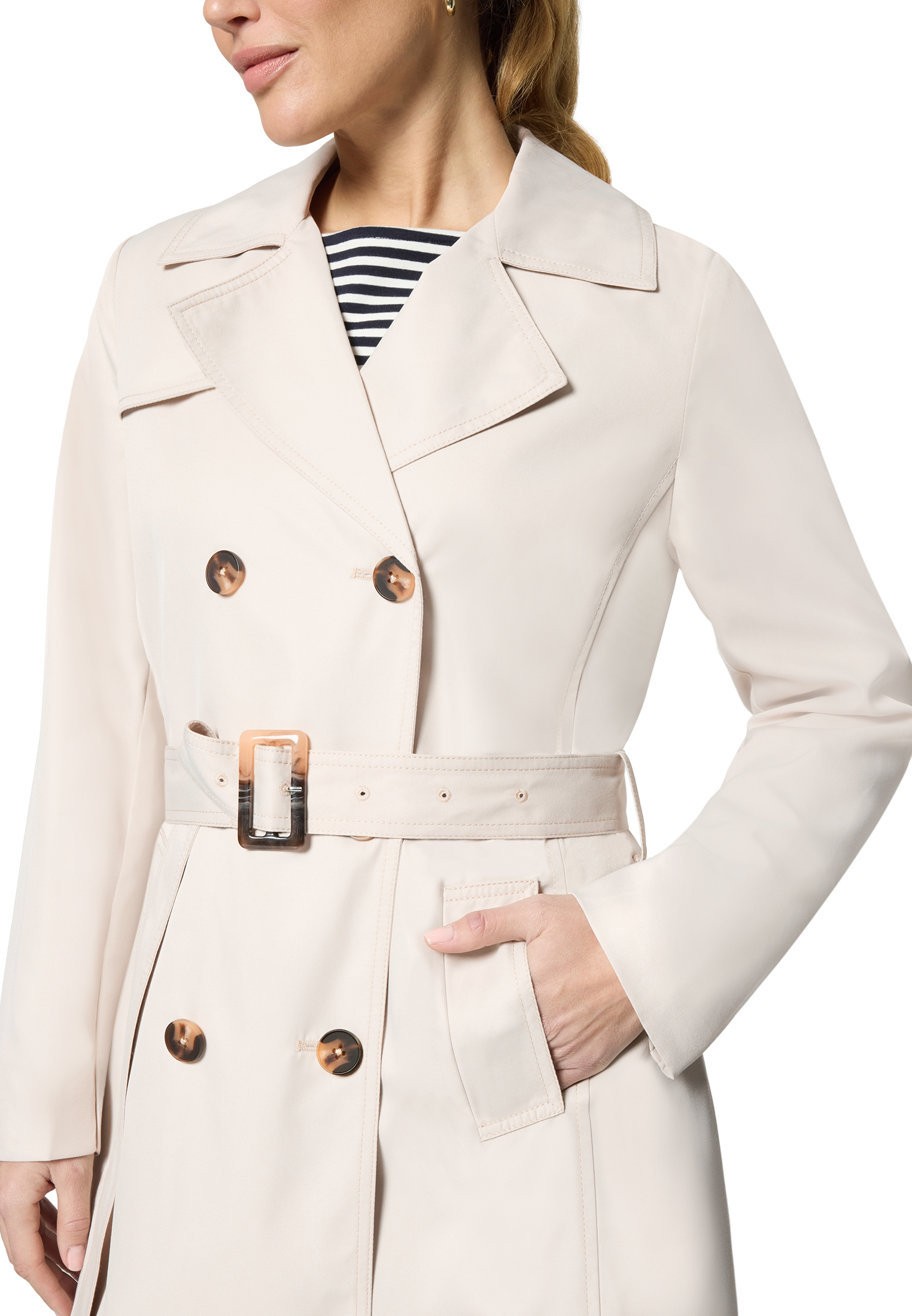 Zero ÜBergangsmantel Mit BindegüRtel, Beige, 44