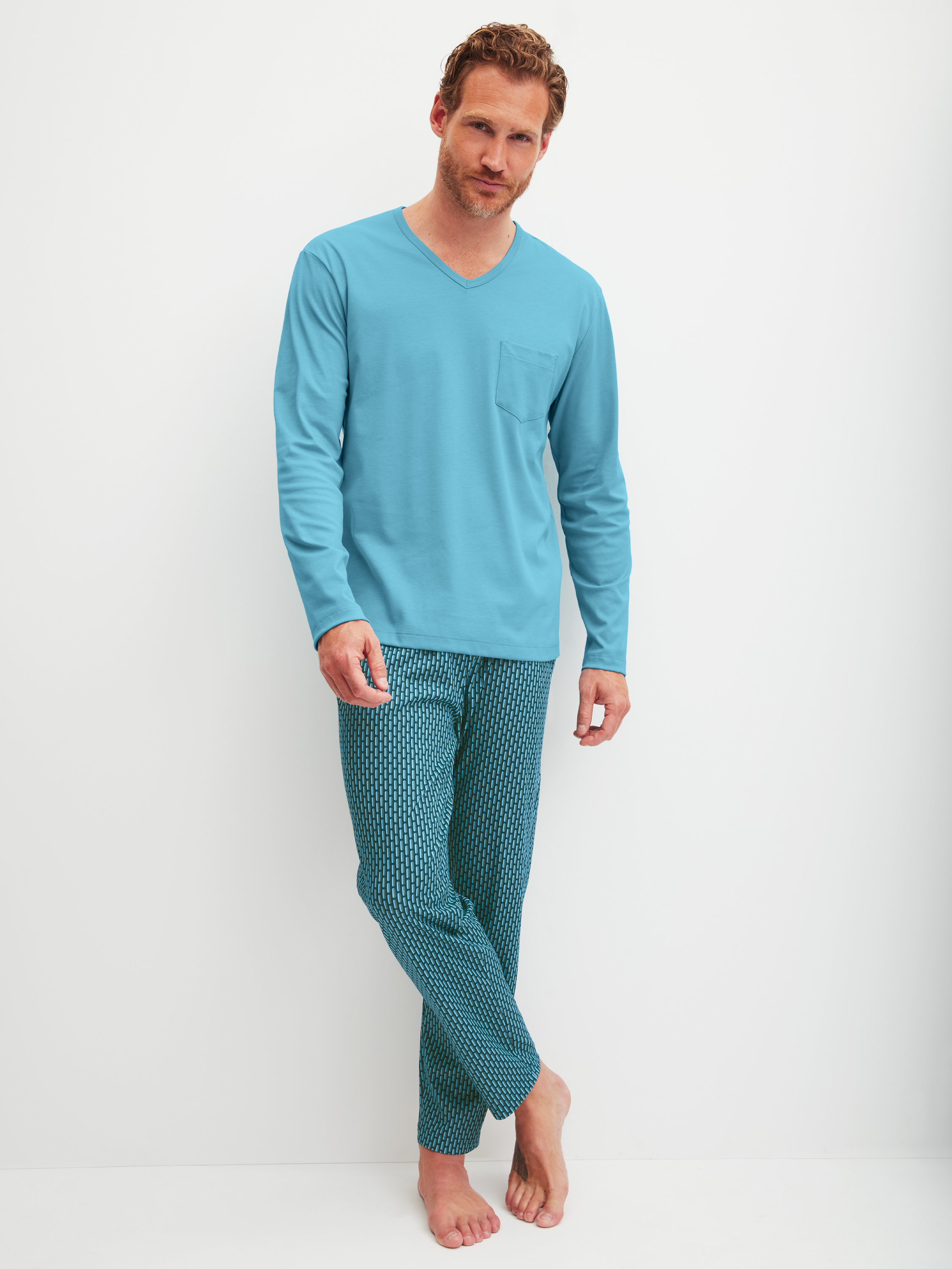 Calida Schlafanzug, Lang, FüR Herren, Blau, L
