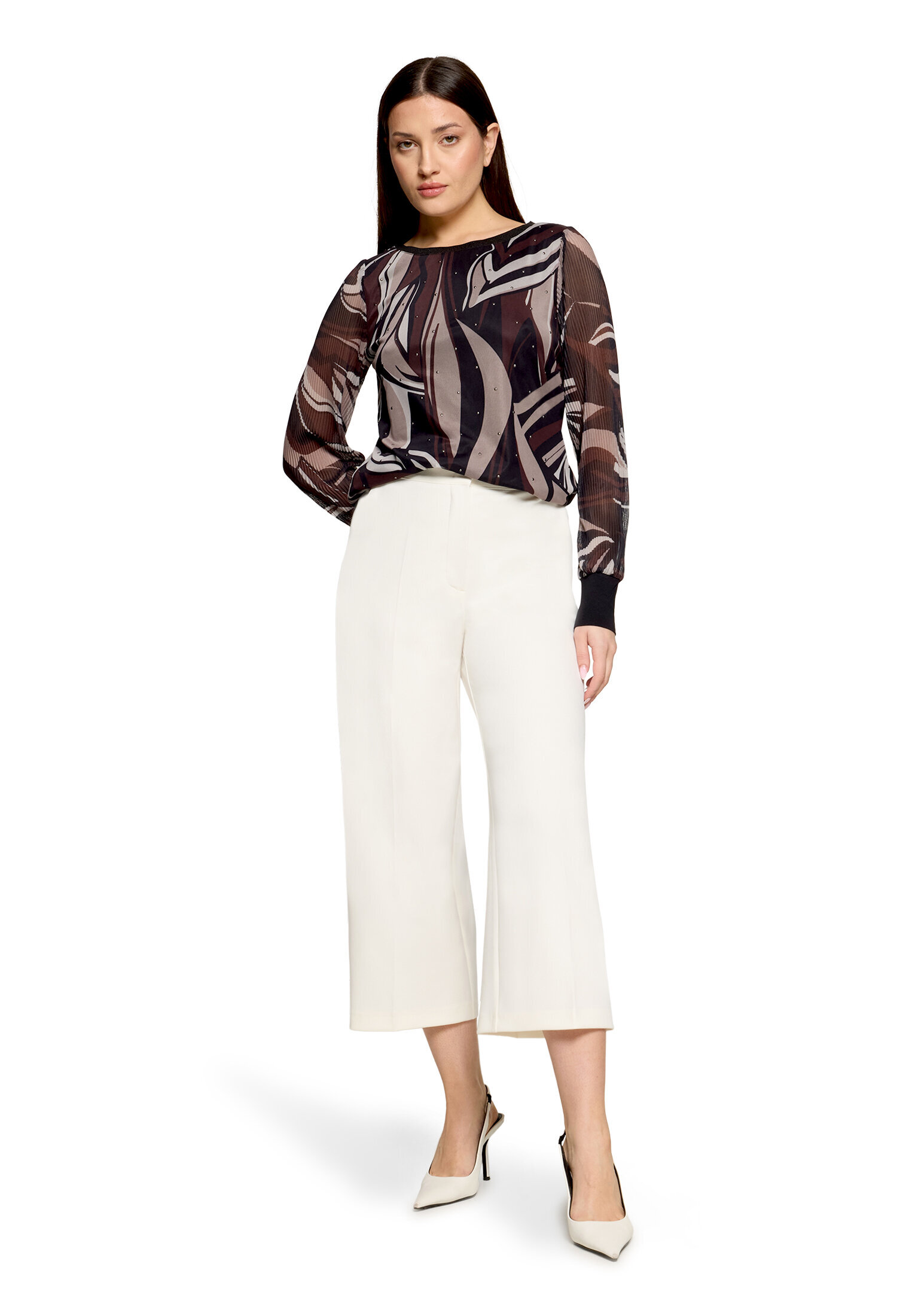 Betty Barclay 27061780_Shirt Kur, 7896 Taupe/Black, 38, Braun, 38