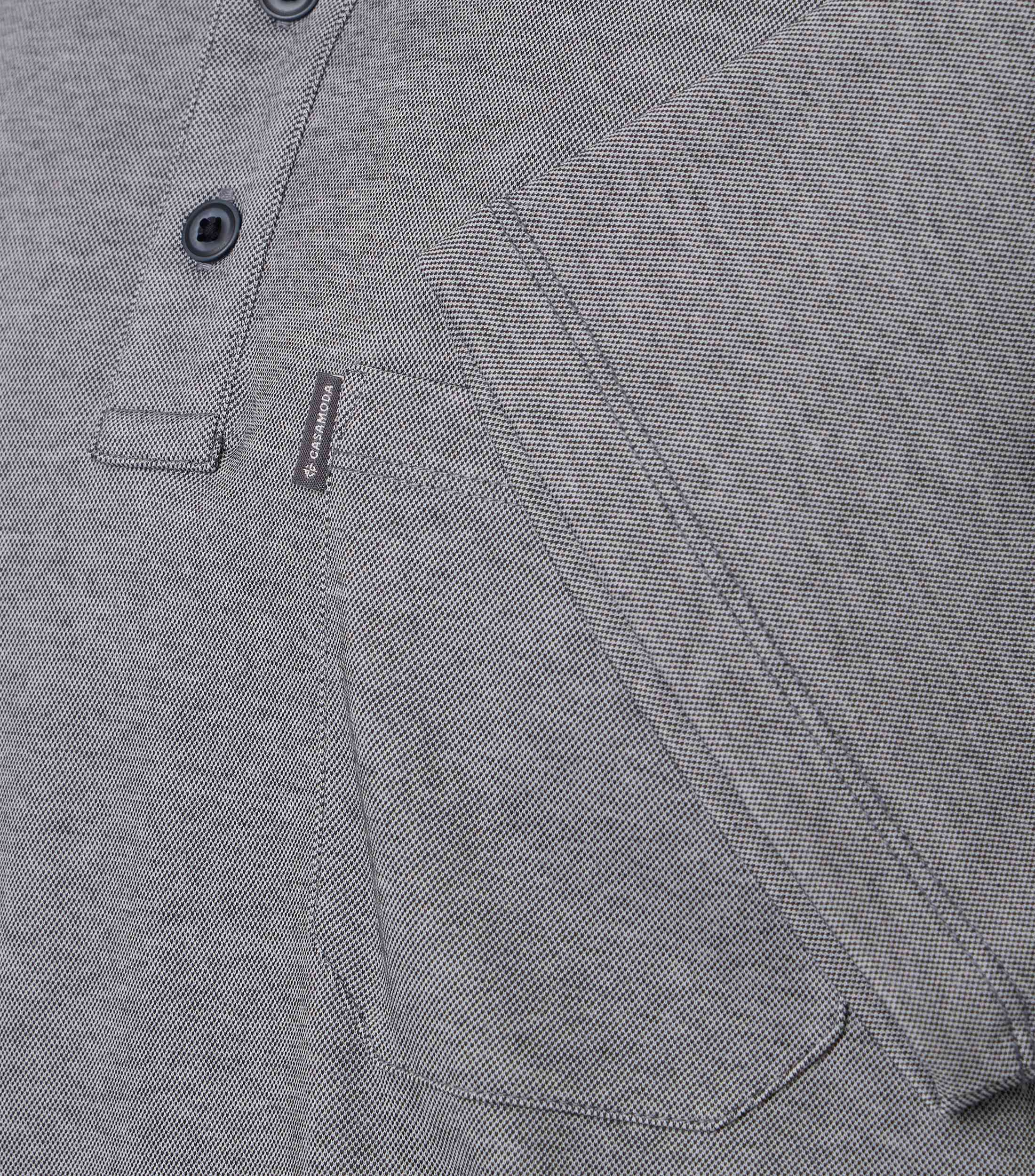 Casamoda Herren Polo-Shirt Uni, Grau, L