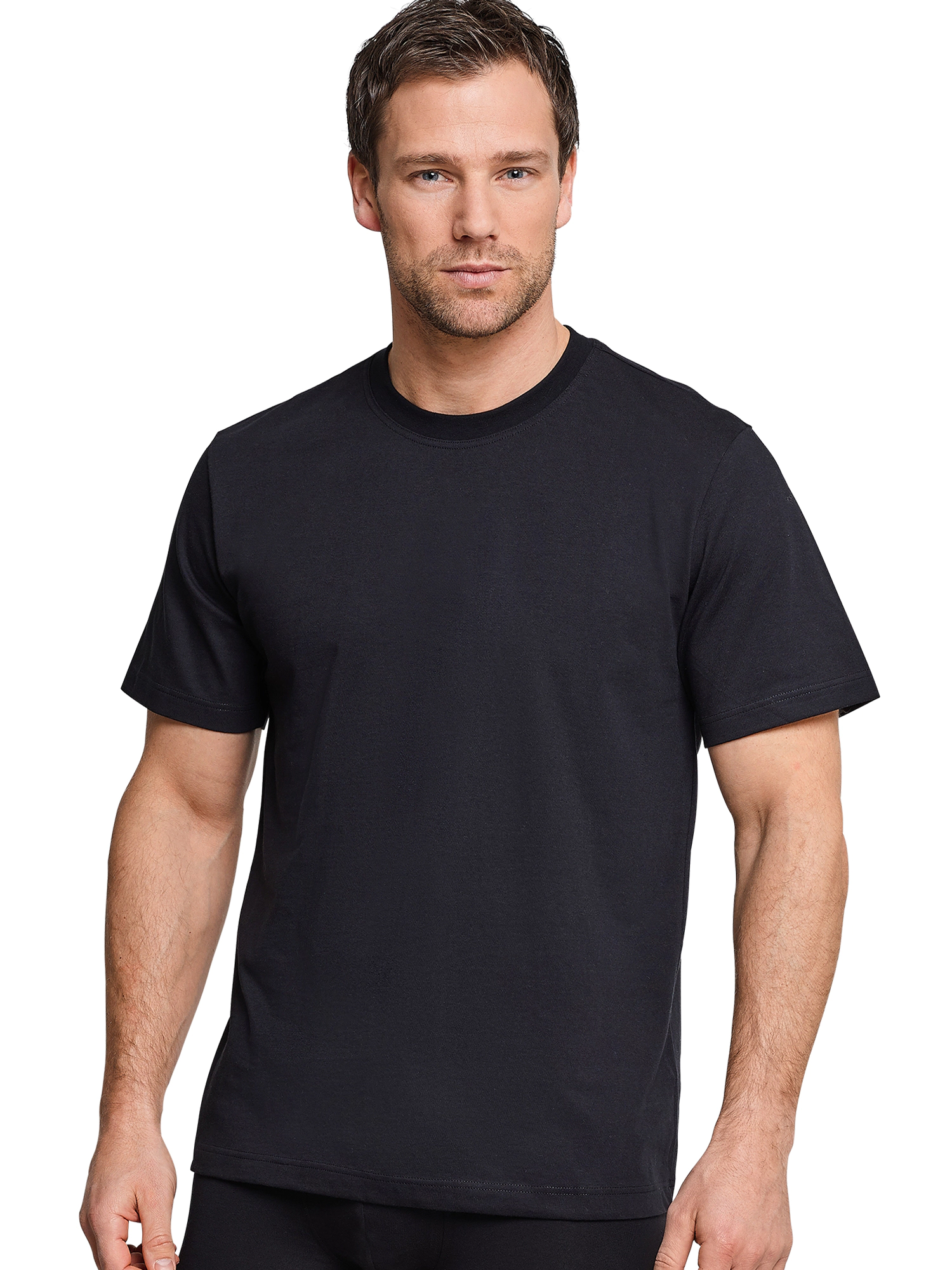 Schiesser American T-Shirt, 2Er-Pack, Rundhalsausschnitt FüR Herren, Schwarz, Xxxl