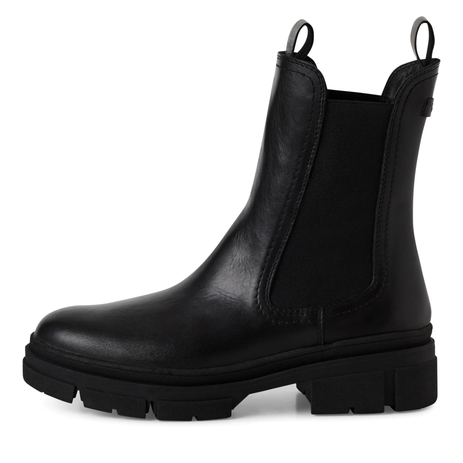 tamaris Chelsea Boots, Leder, Blockabsatz, FüR Damen, Schwarz, 36