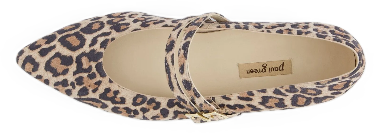Paul Green Riemchen-Ballerinas, Leder, Animal-Design, FüR Damen, Beige|Braun, 39