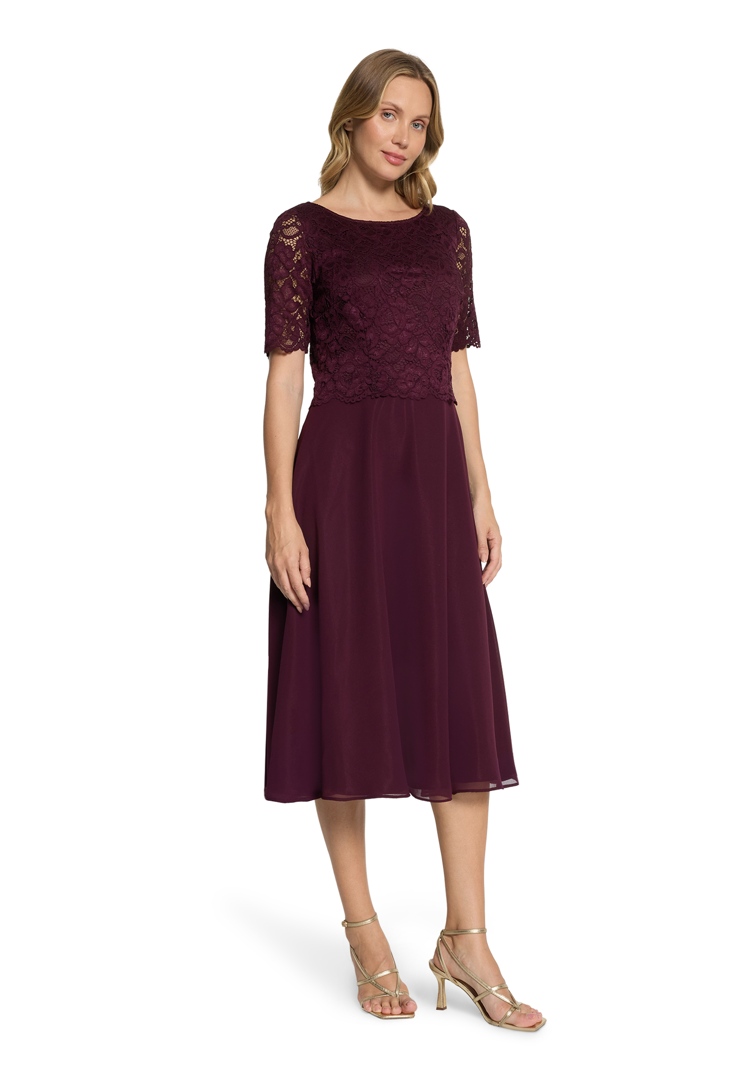 Vera Mont Cocktailkleid, Spitze, FüR Damen, Blau, 36