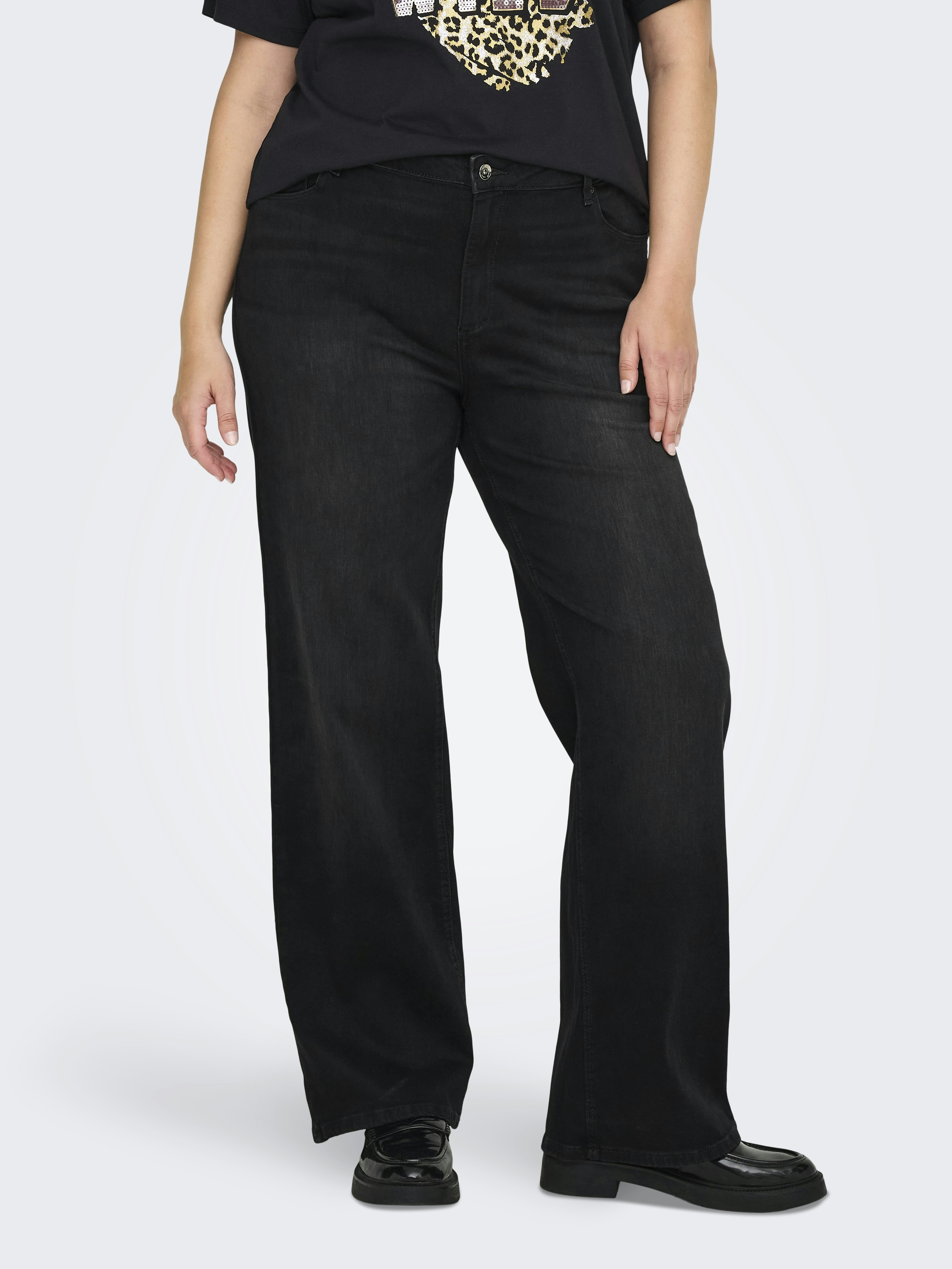 Only Carmakoma Jeanshose, 5-Pocket, FüR Damen, Schwarz, 52/32