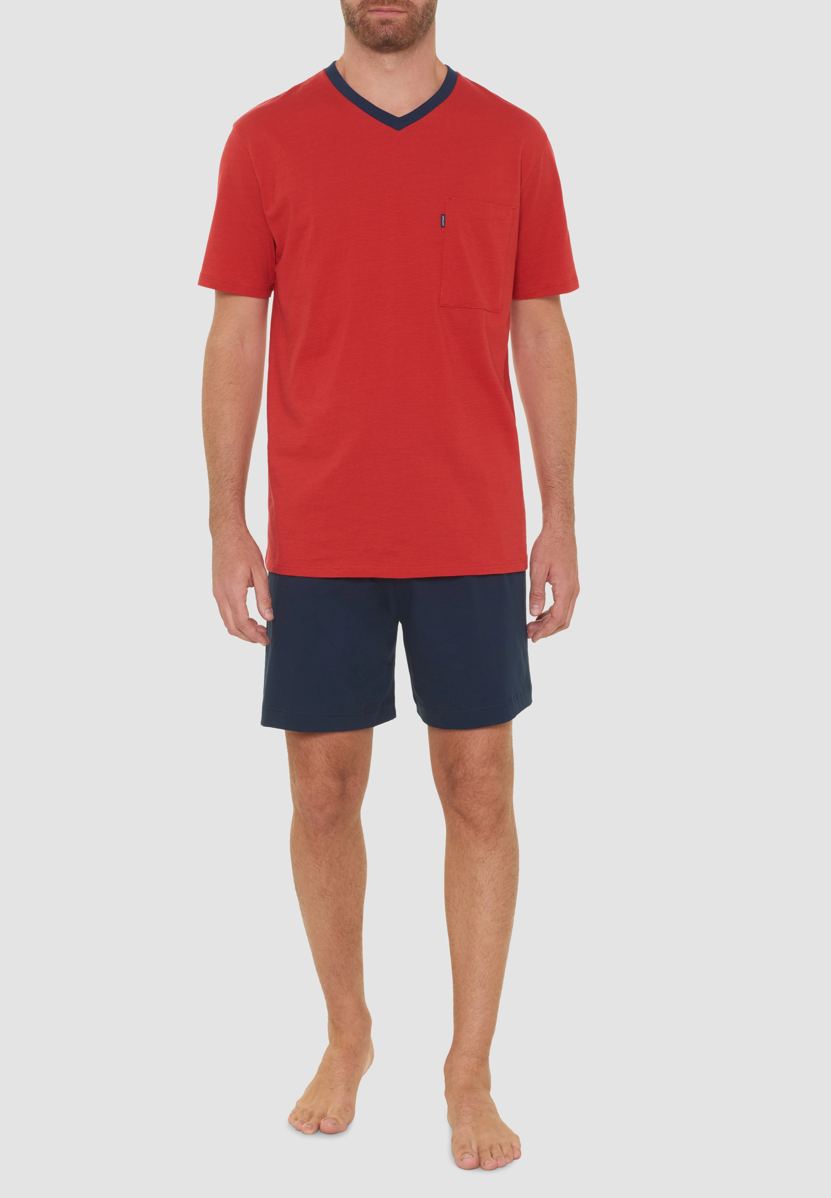 Ammann Shorty, Baumwolle, Brusttasche, FüR Herren, Rot, 54