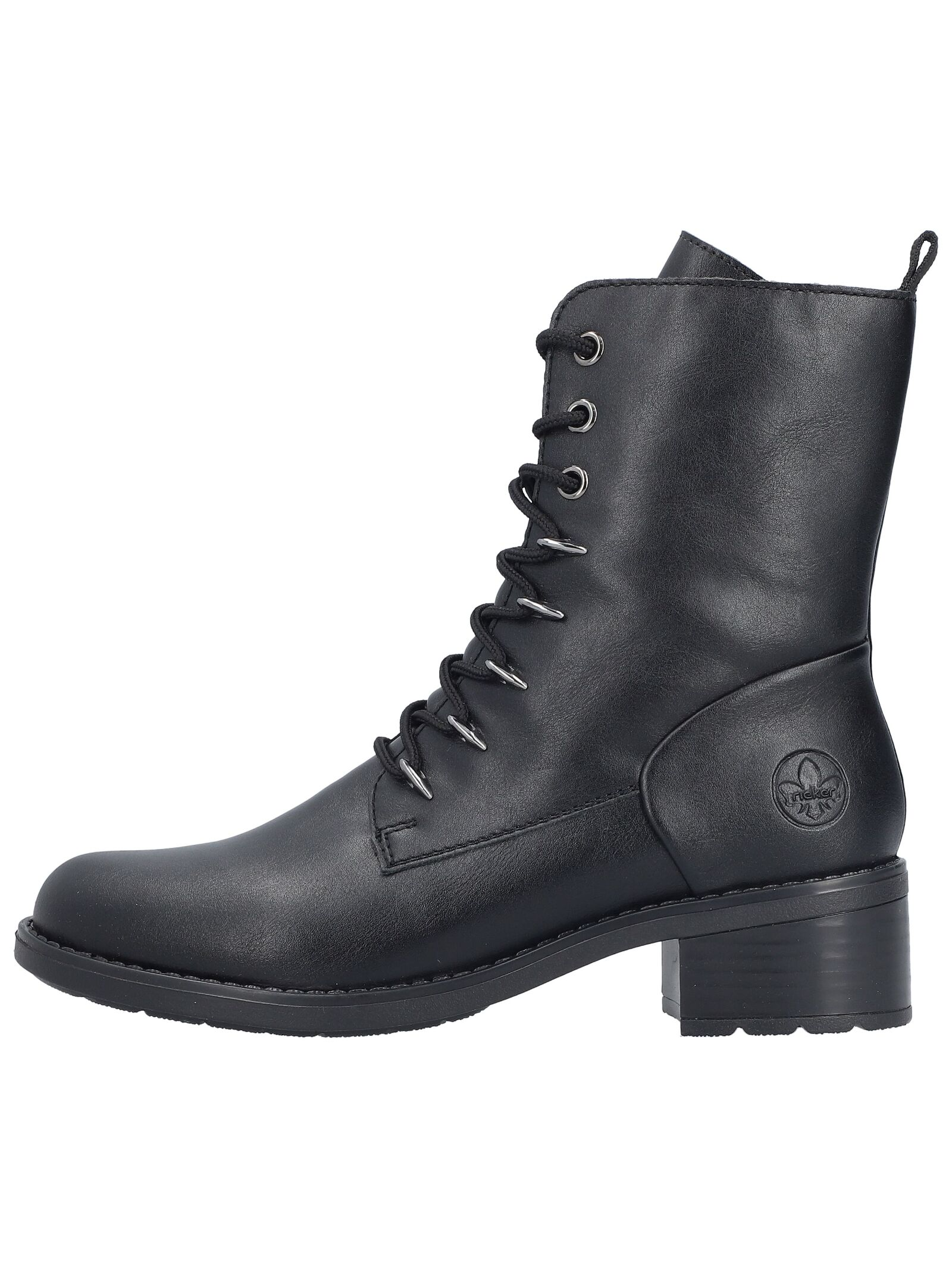 Rieker Lederimitat Stiefelette, Schwarz, 38