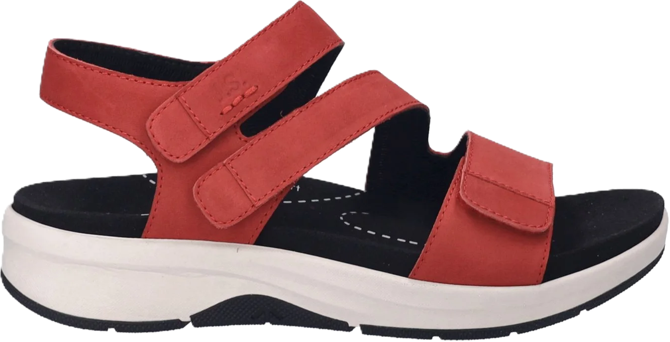 Seibel I Go Dynamic Sandalette "Estelle 03", Leder, Klettverschluss, FüR Damen, Rot, 37
