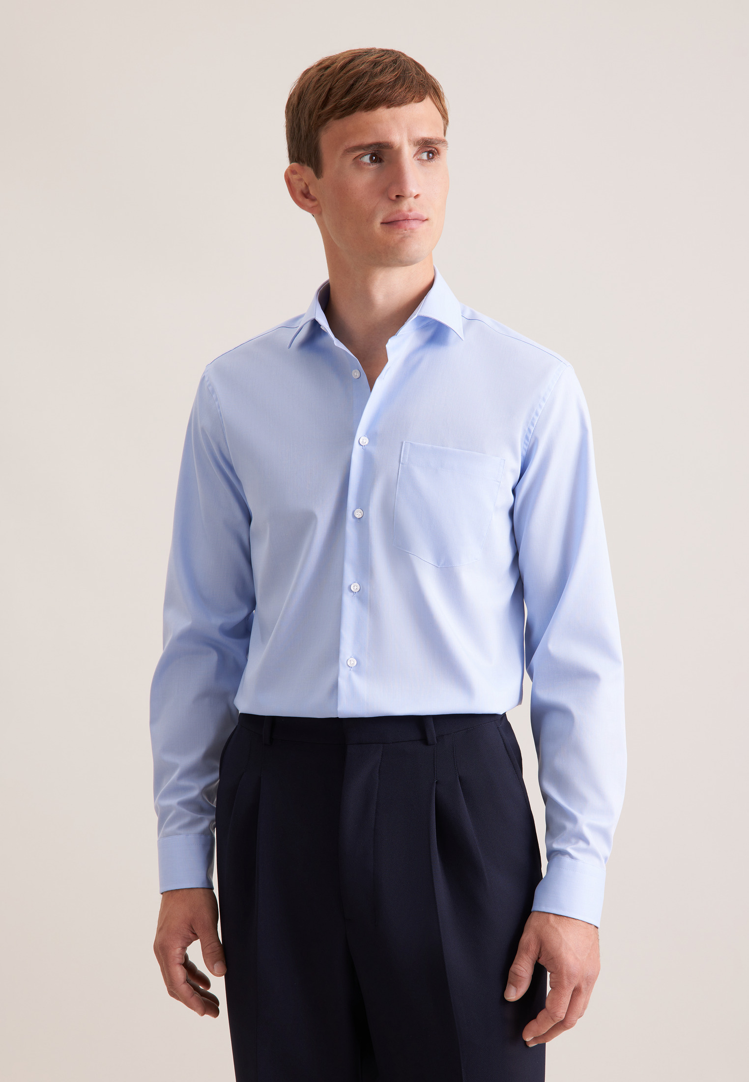 Seidensticker Business Hemd Schwarze Rose, Blau, 44