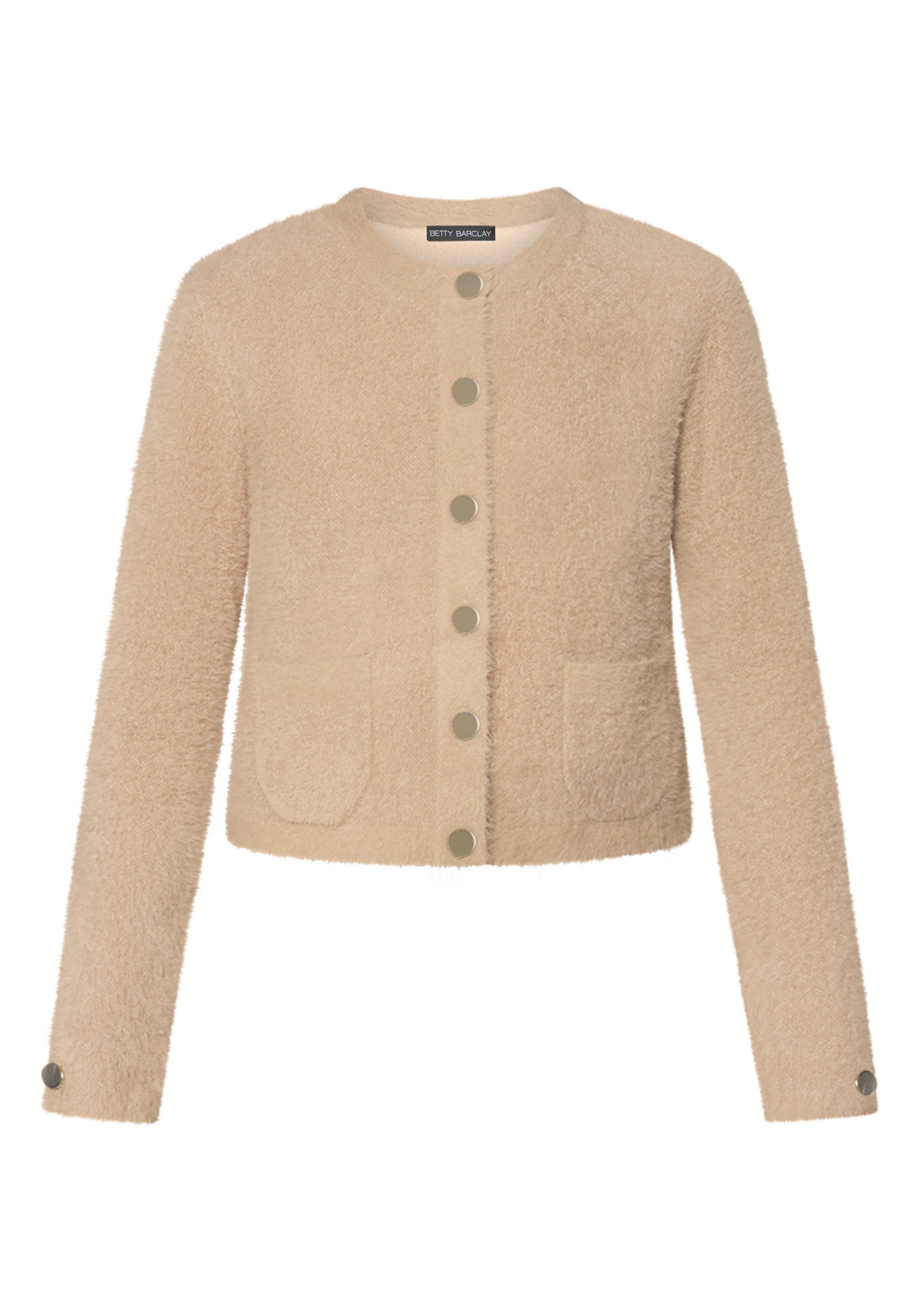 Betty Barclay Strick-Cardigan Mit Aufgesetzten Taschen, Braun, 44