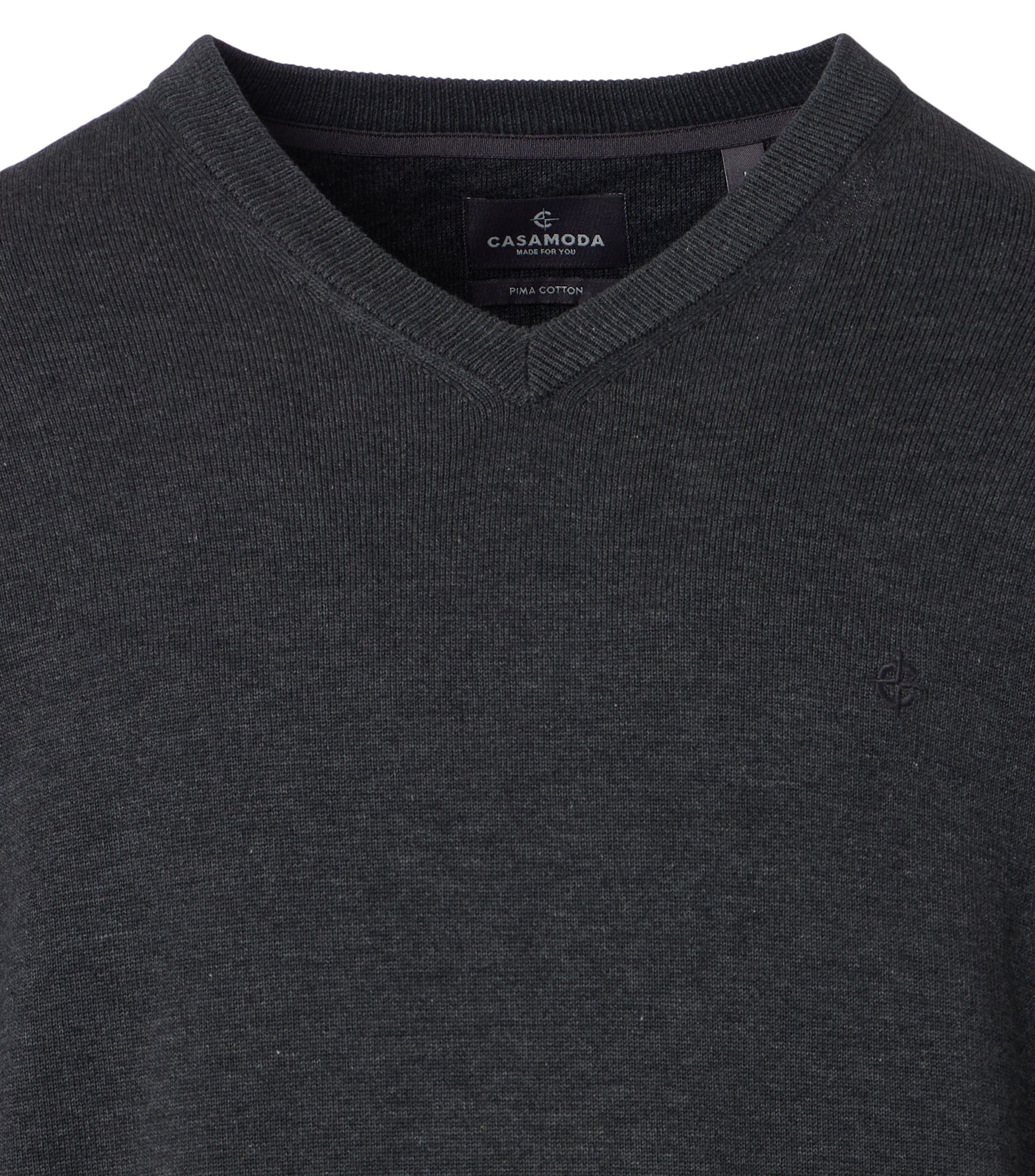 Casamoda Herren Pullover Uni, Grau, 5XL
