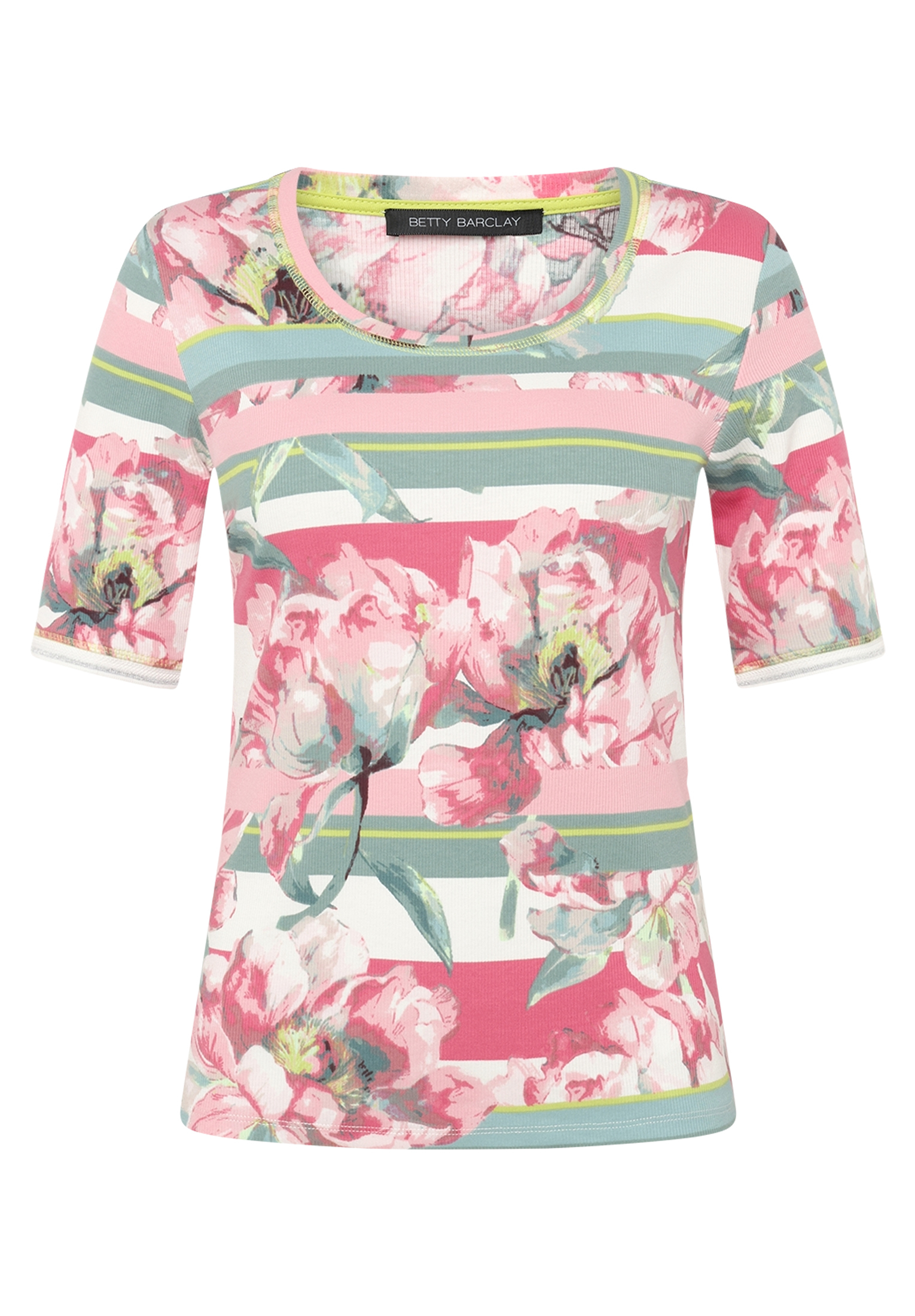 Betty Barclay Basic Shirt Mit Rippenstruktur, Rosa, 40