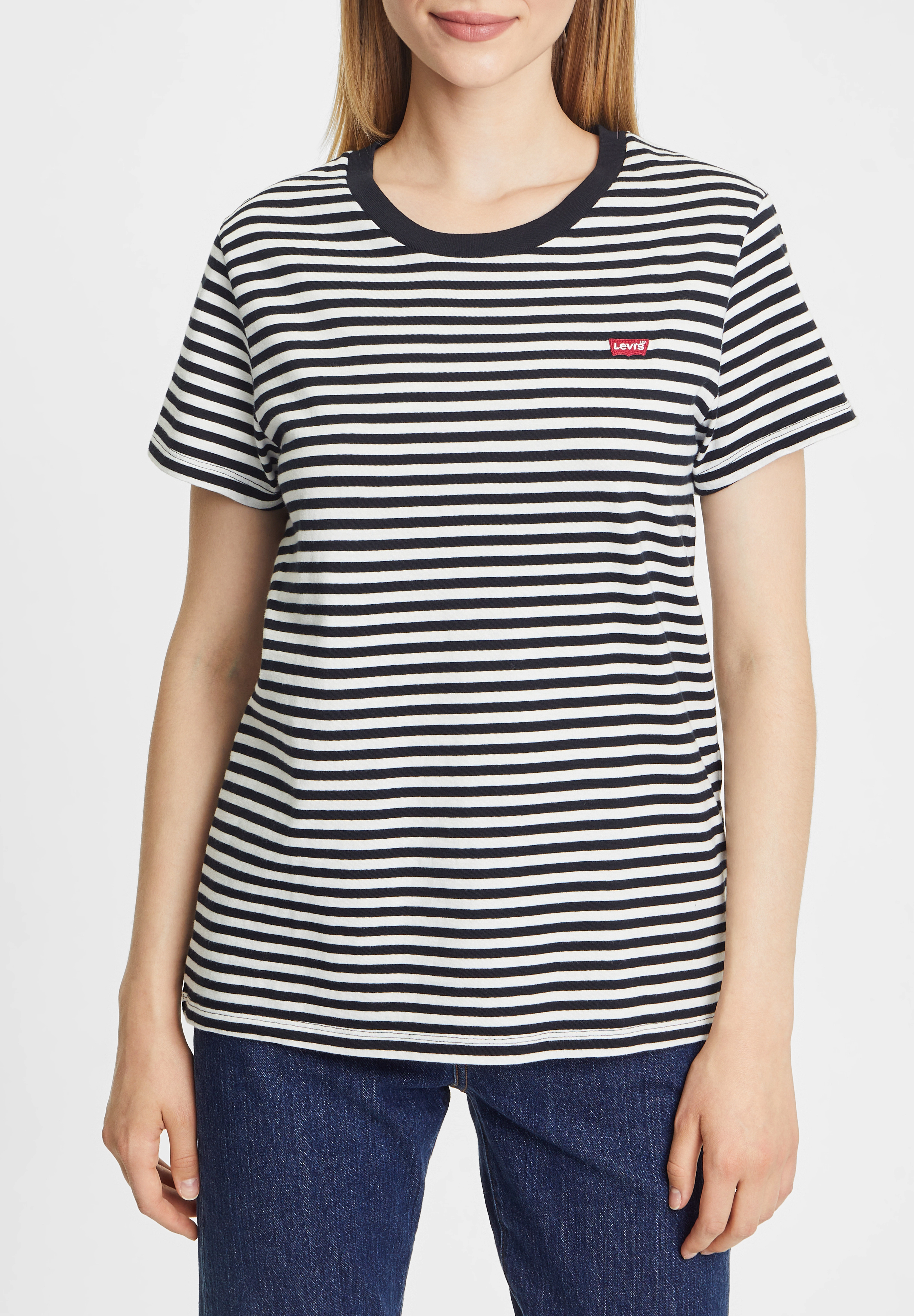 Levi's® T-Shirt, Streifen, Logo, FüR Damen, Grau, S