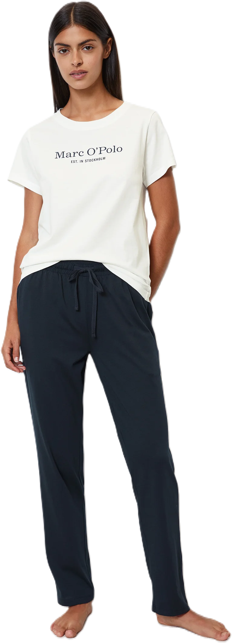 Marc O'polo Schlafanzug-Hose, Baumwolle, Diagonaltaschen, FüR Damen, Blau, Xl
