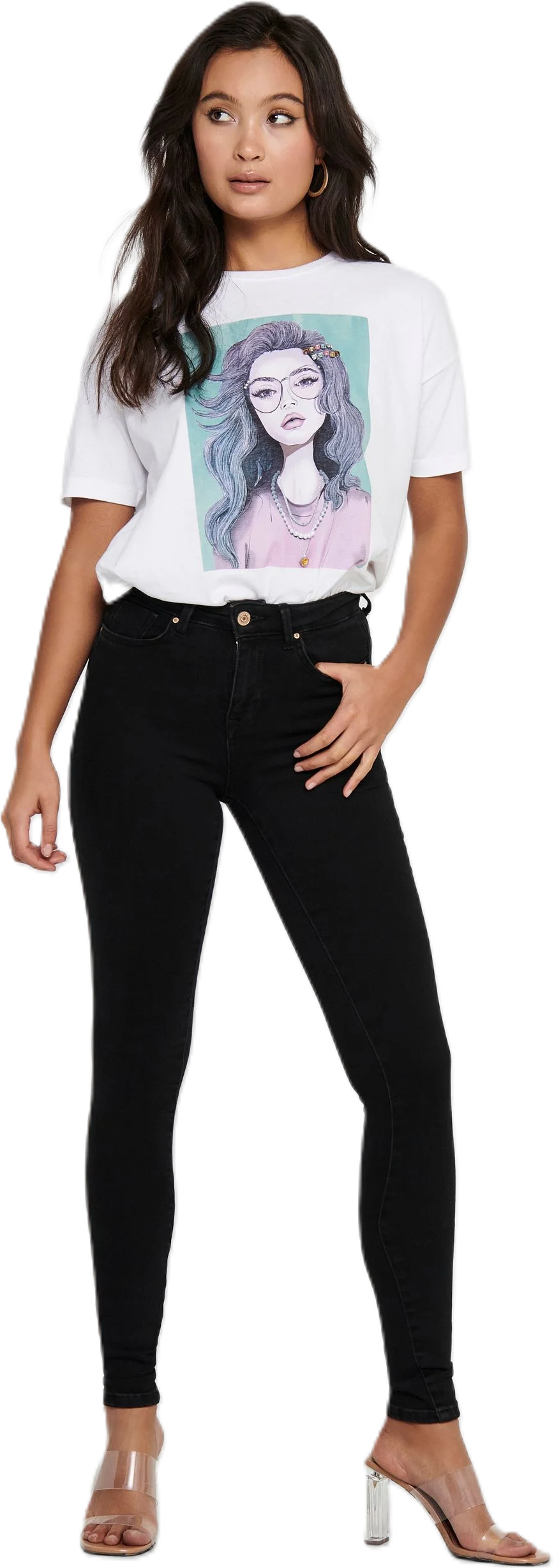 Only® Jeans, Skinny, Push-Up-Effekt, FüR Damen, Schwarz, S/32