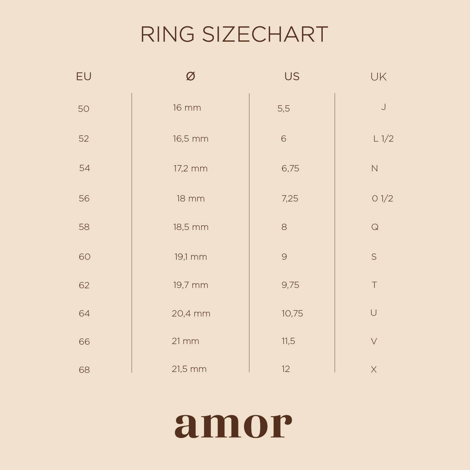 Amor Ring, Edelstahl, Gold, 56