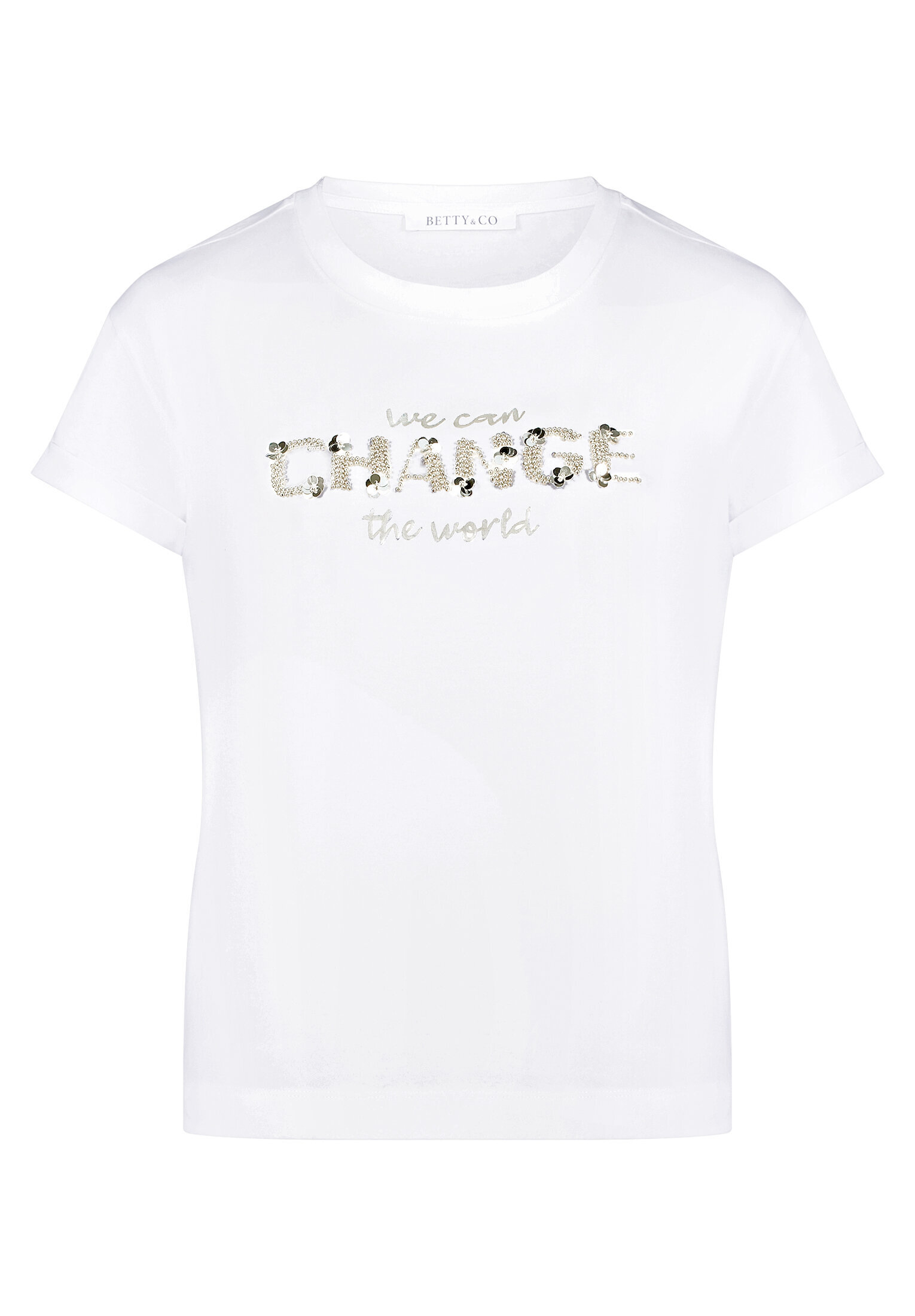 Betty & Co Casual-Shirt Mit Stickerei, Weiß, M