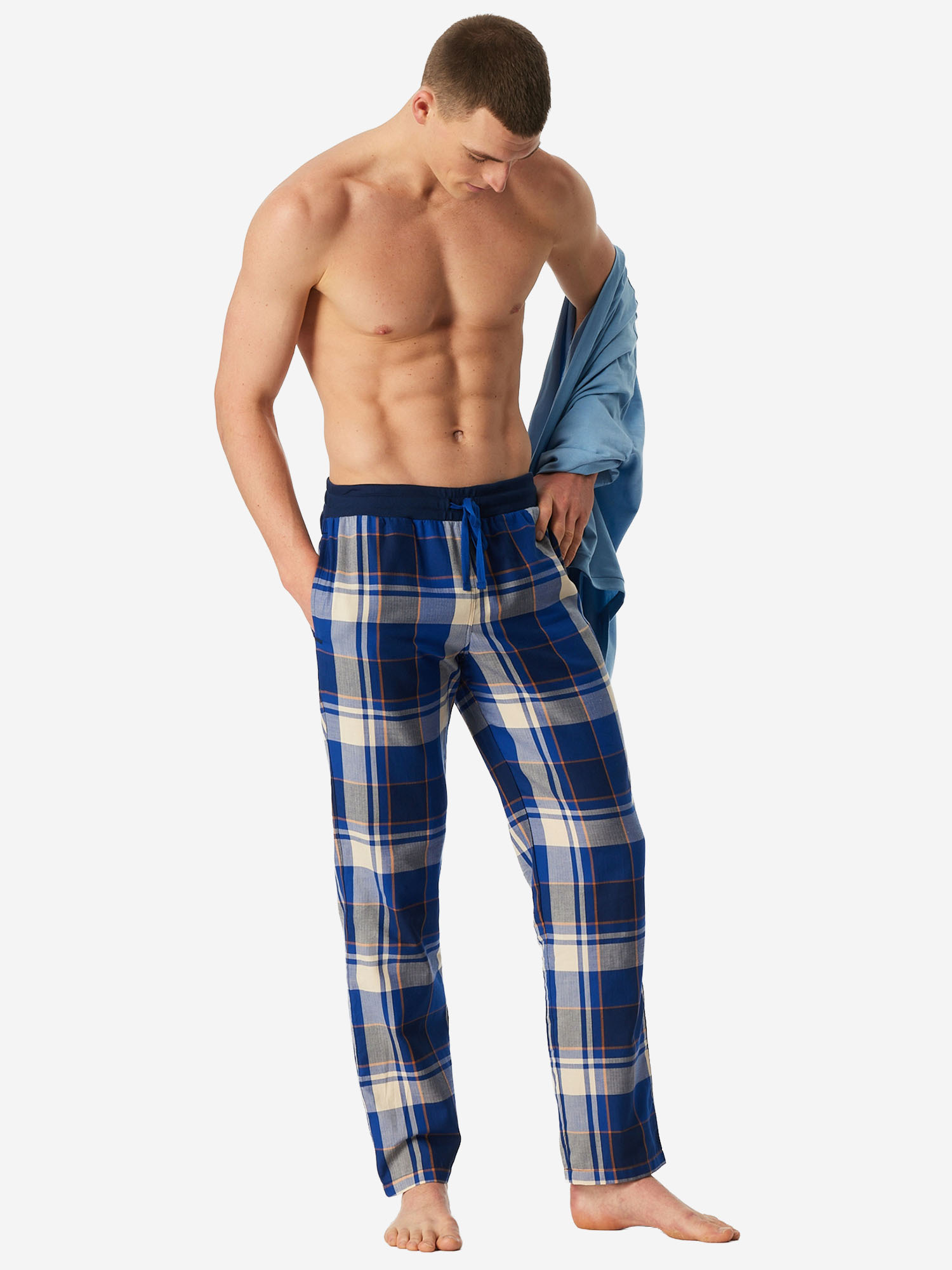 Schiesser 183106 Hose Lang, 819 Royal, 54, Blau, 54