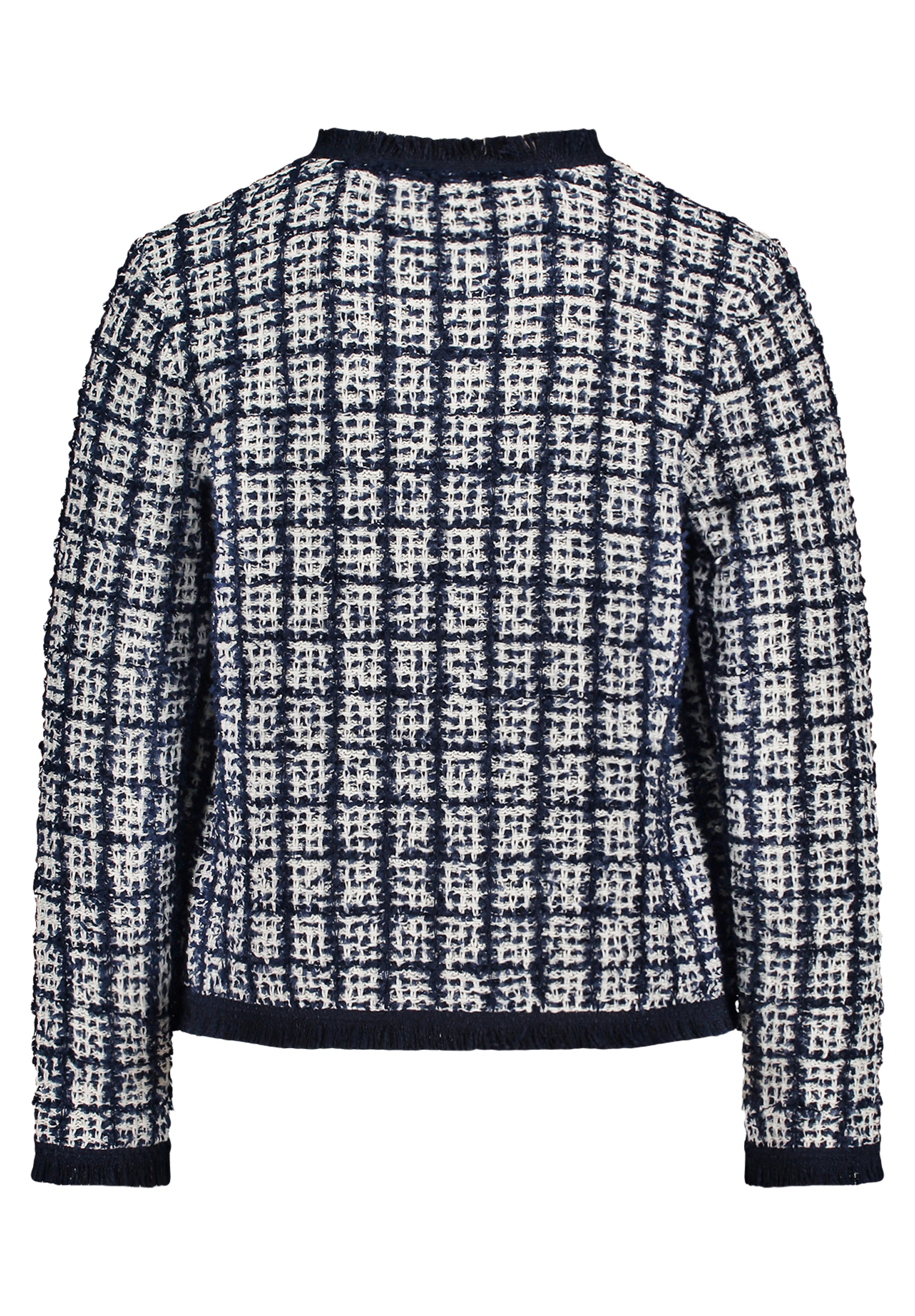 Betty & Co Strick-Cardigan Mit Fransen, Weiß, 42