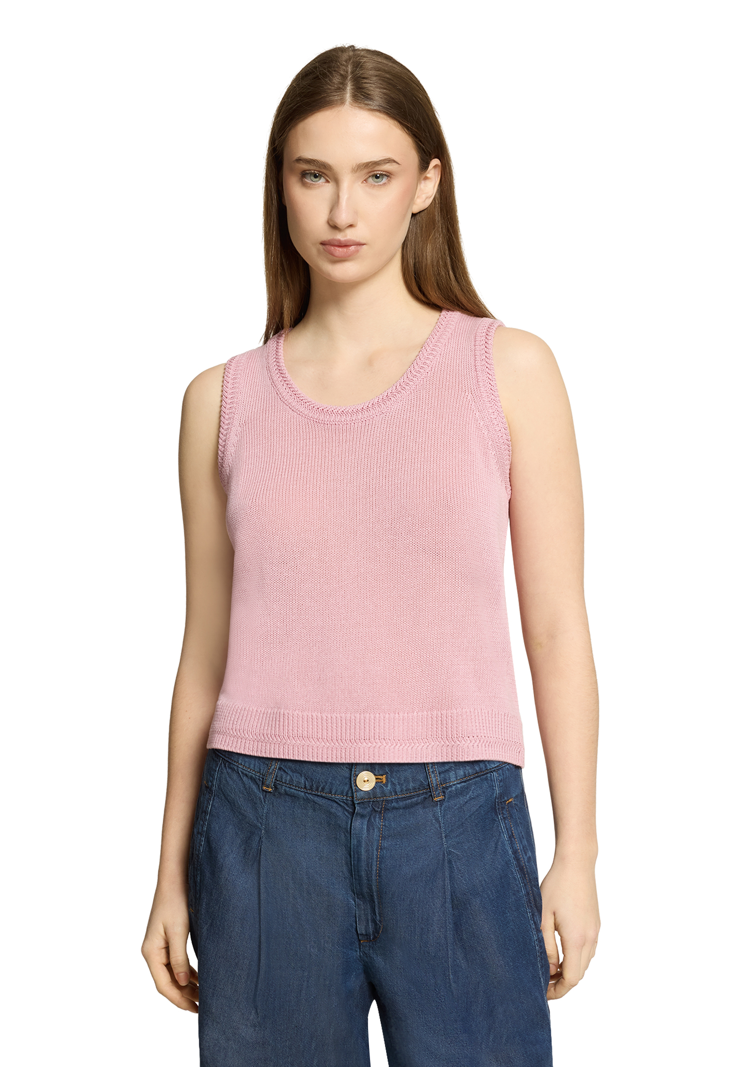 Cartoon Pullunder, U-Ausschnitt, FüR Damen, Rosa, 34