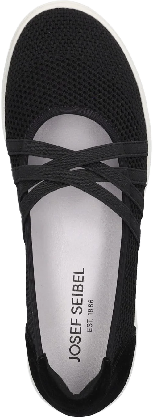 Seibel Riemchen-Ballerinas "Caren", Leder, WechselfußBett, FüR Damen, Schwarz, 40
