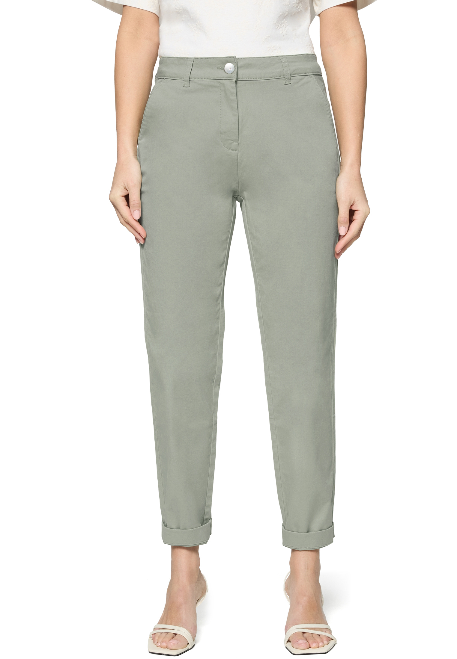 Zero Hose Chino Mit Umschlag 28 Inch, GrüN, 36