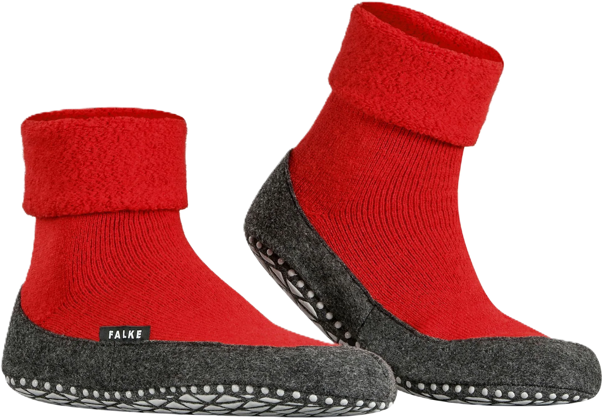 Falke Cosyshoe Stoppersocken, Merinowolle, Rutschhemmend, FüR Herren, Rot, 45/46