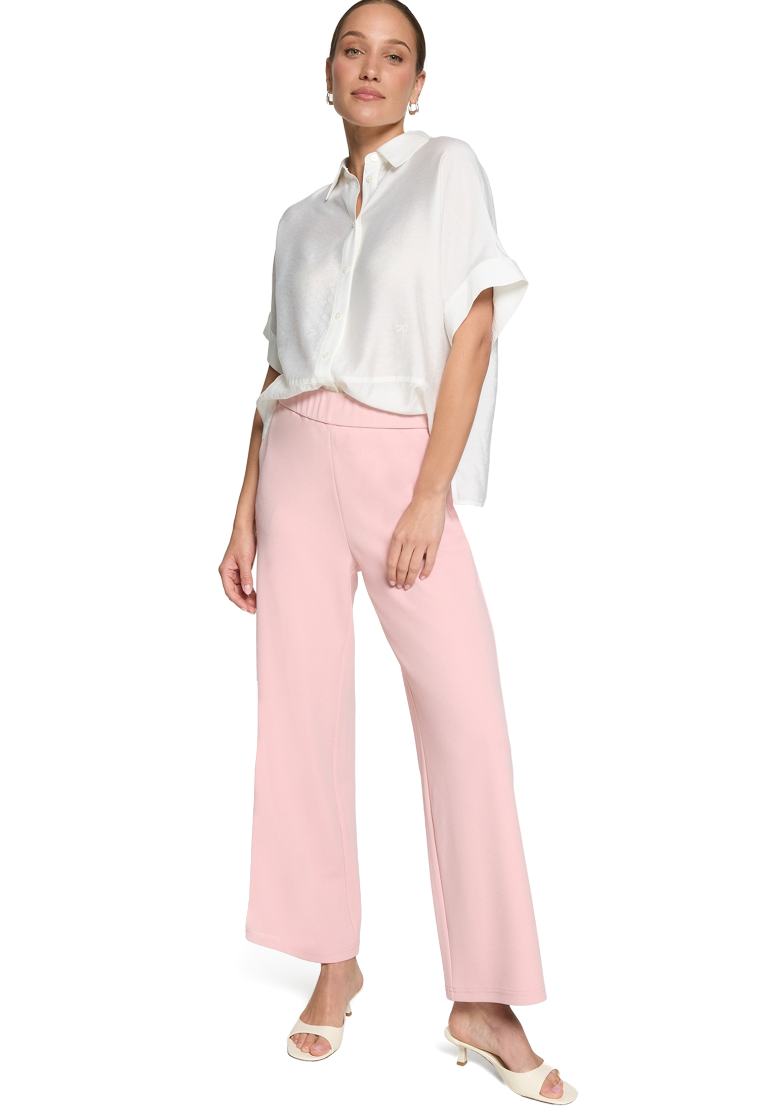 Zero Stoffhose Mit Elastischem Bund 28 Inch, Rosa, 38